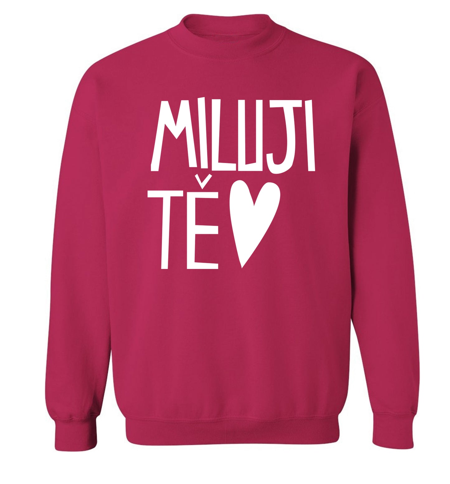 Miluji T_ - I love you Adult's unisex pink Sweater 2XL