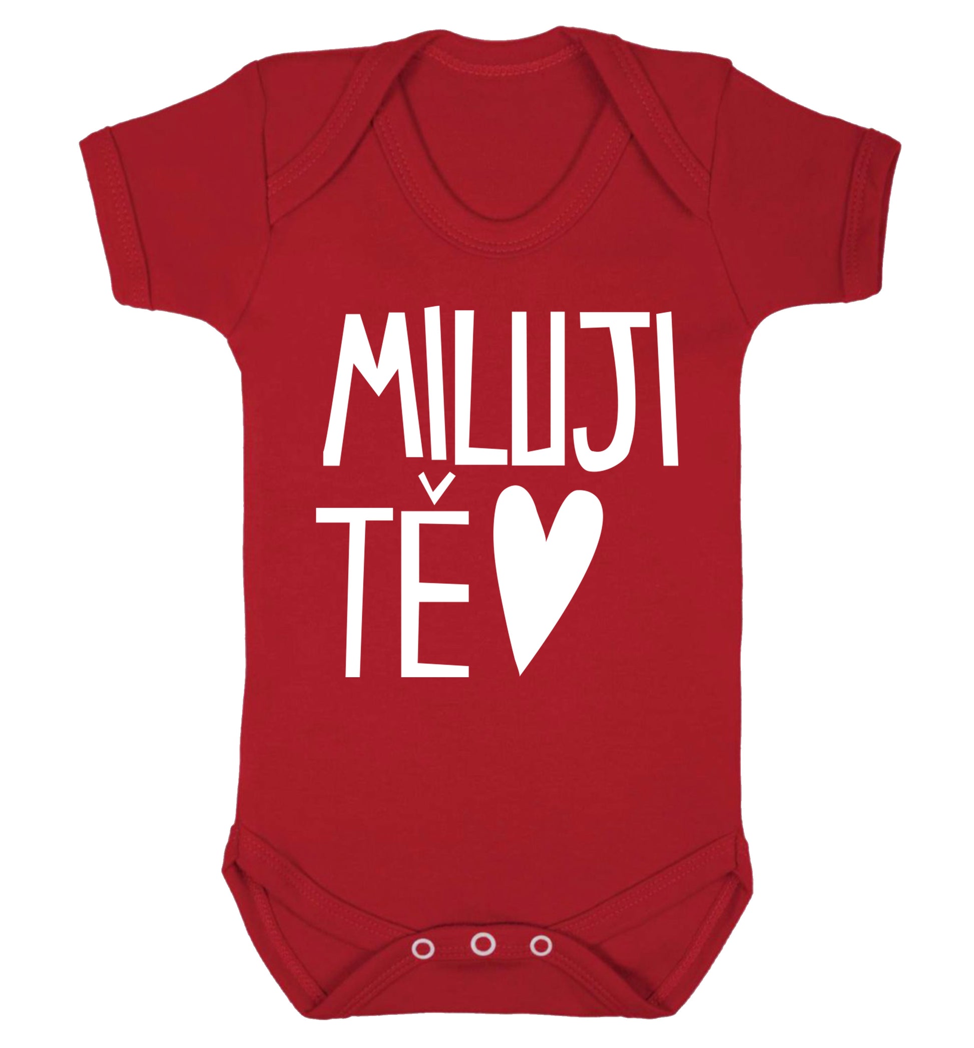 Miluji T_ - I love you Baby Vest red 18-24 months