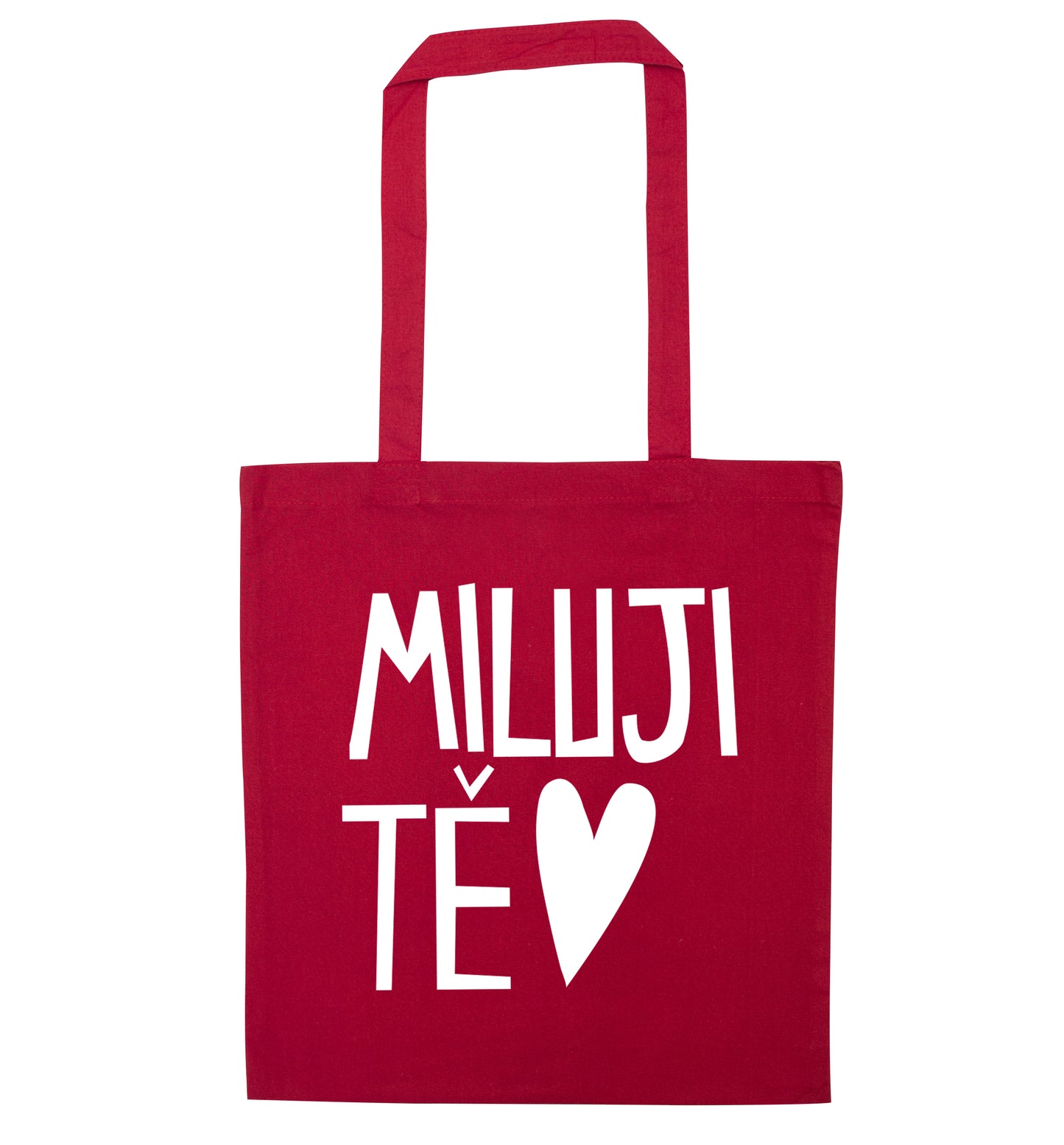 Miluji T_ - I love you red tote bag