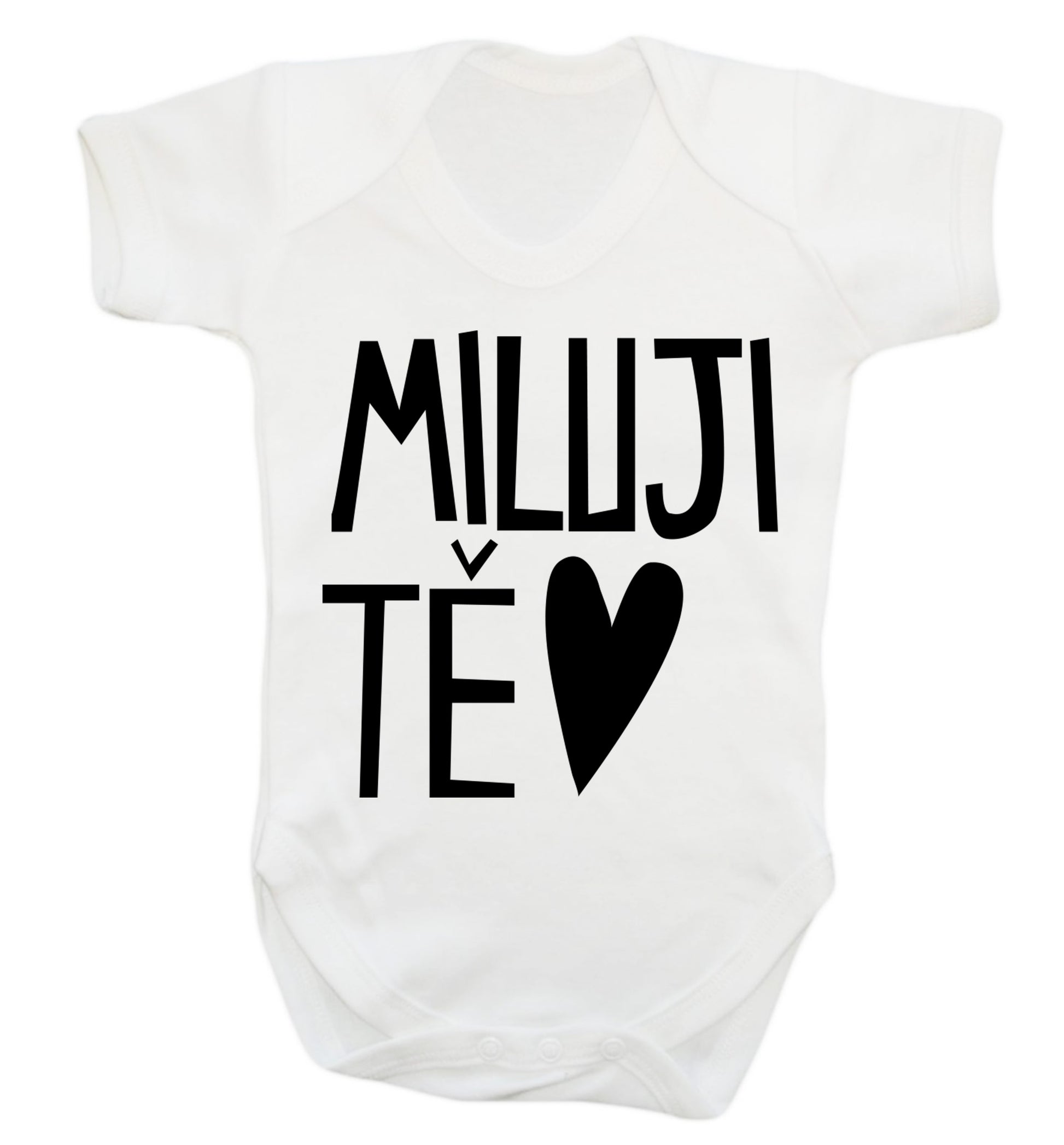 Miluji T_ - I love you Baby Vest white 18-24 months