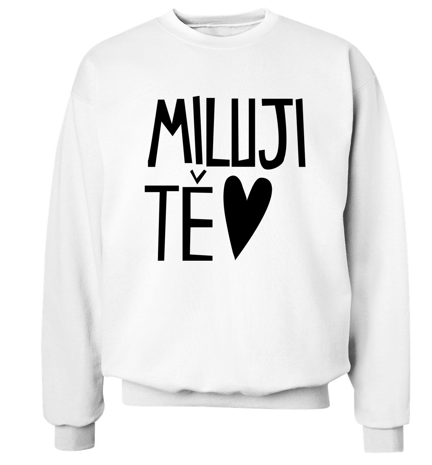 Miluji T_ - I love you Adult's unisex white Sweater 2XL