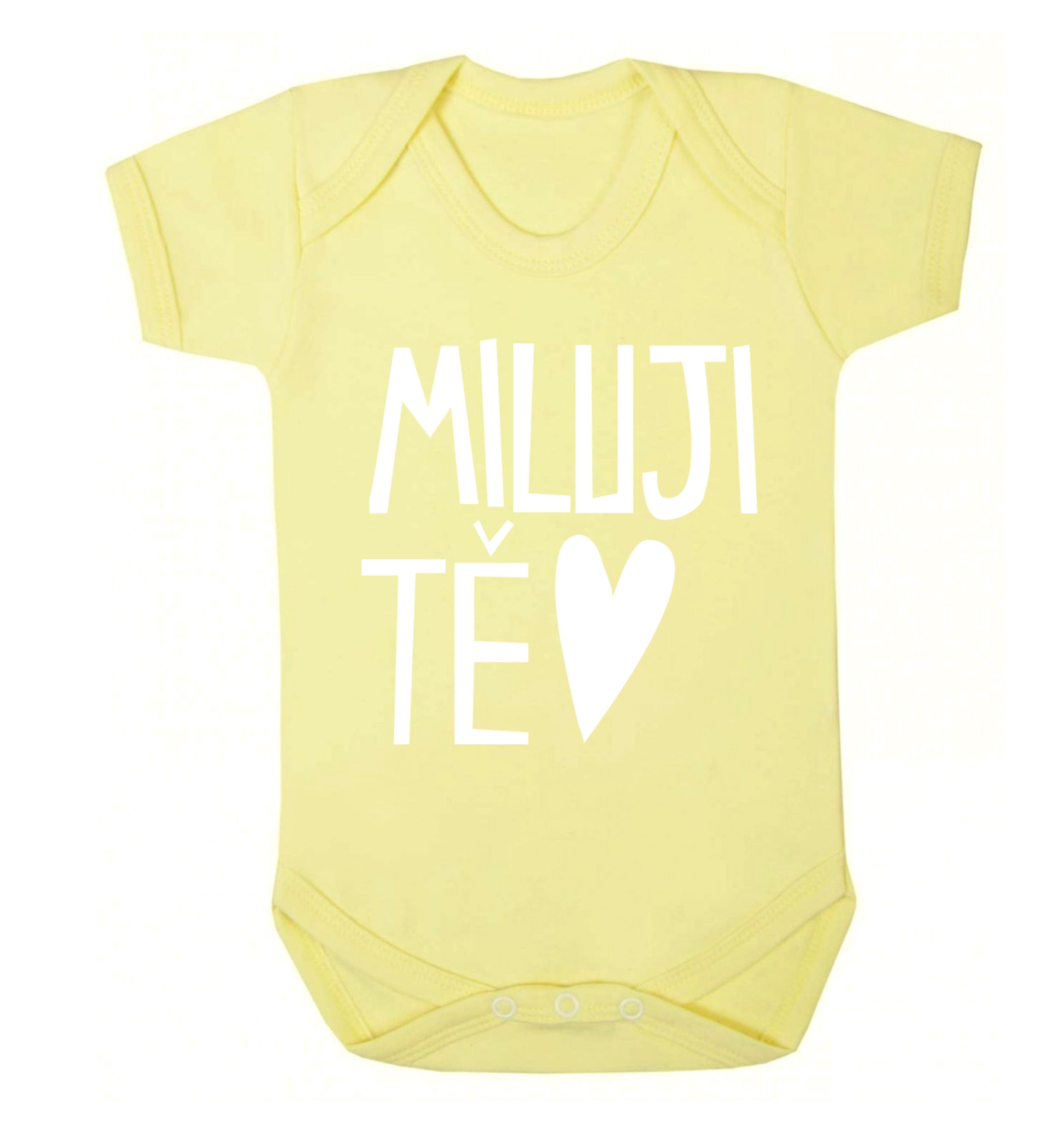 Miluji T_ - I love you Baby Vest pale yellow 18-24 months