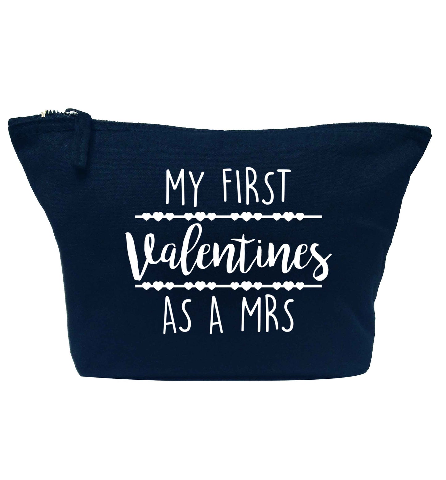 My first valentines as a Mrs navy makeup bag