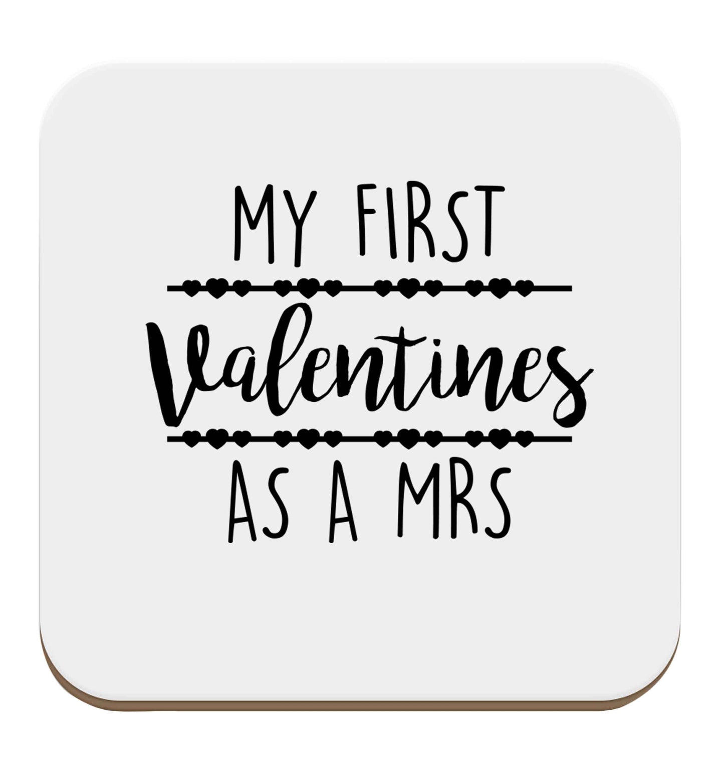 My first valentines as a Mrs set of four coasters