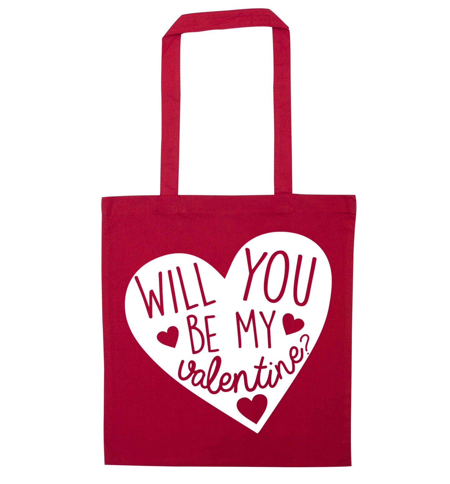 Will you be my valentine? red tote bag