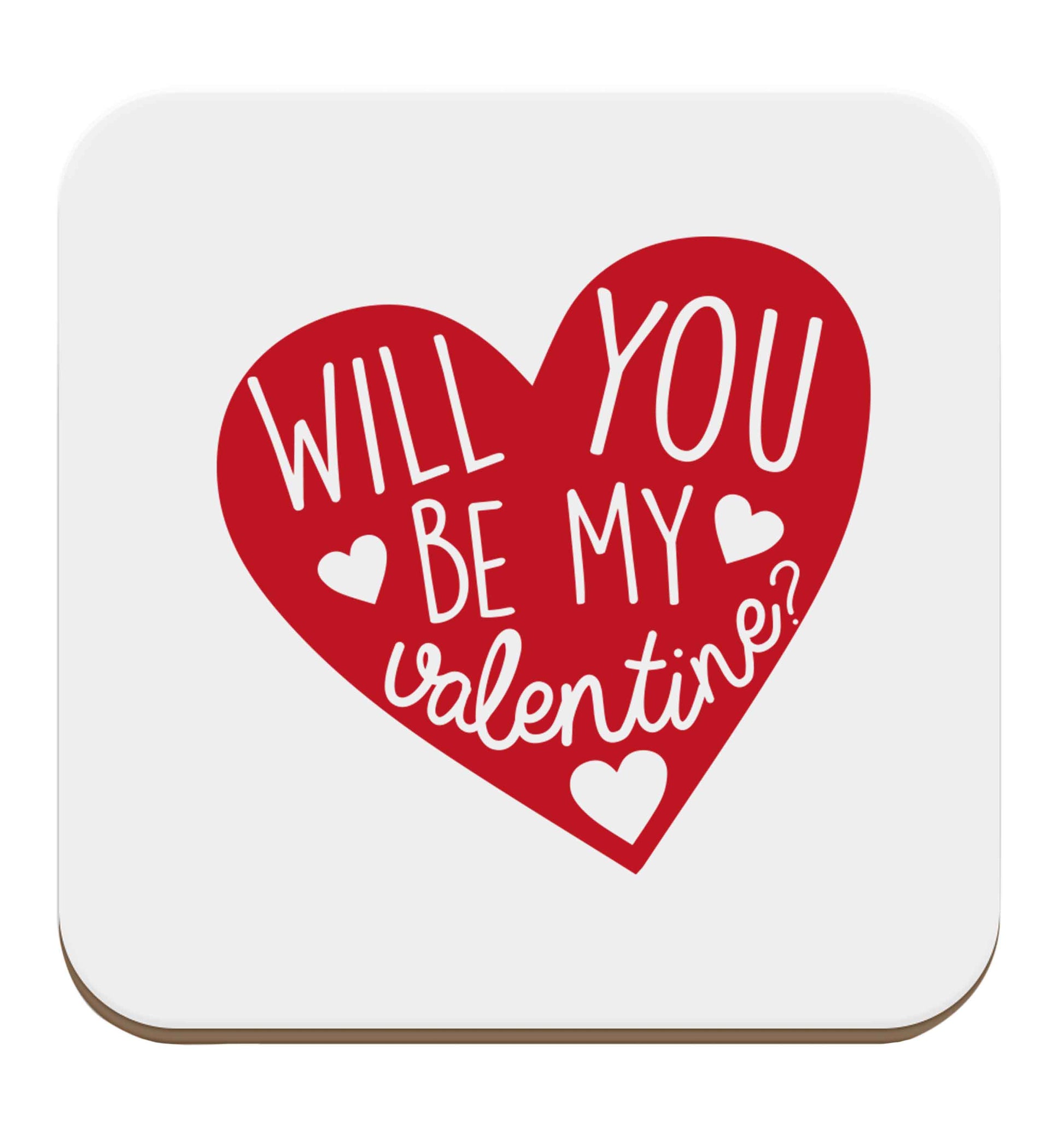 Will you be my valentine? set of four coasters