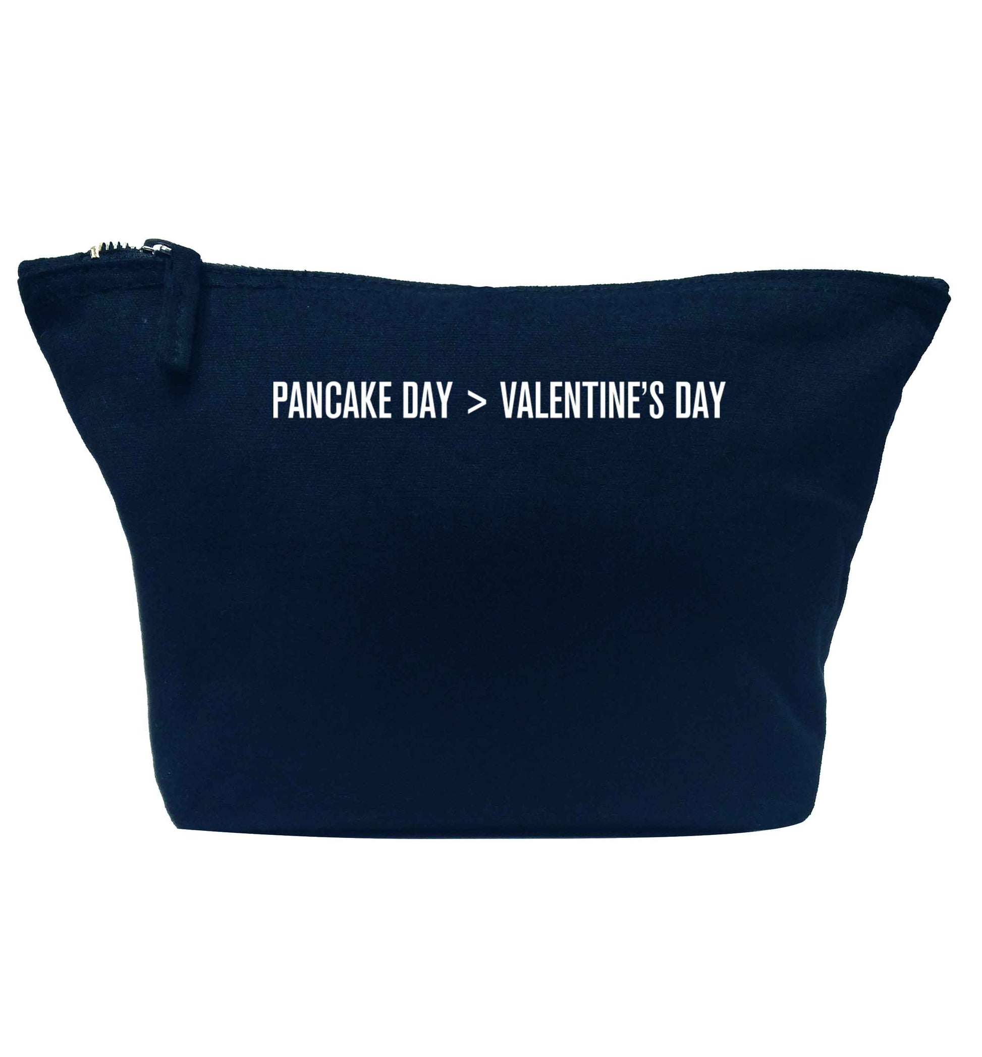 Pancake day > valentines day navy makeup bag
