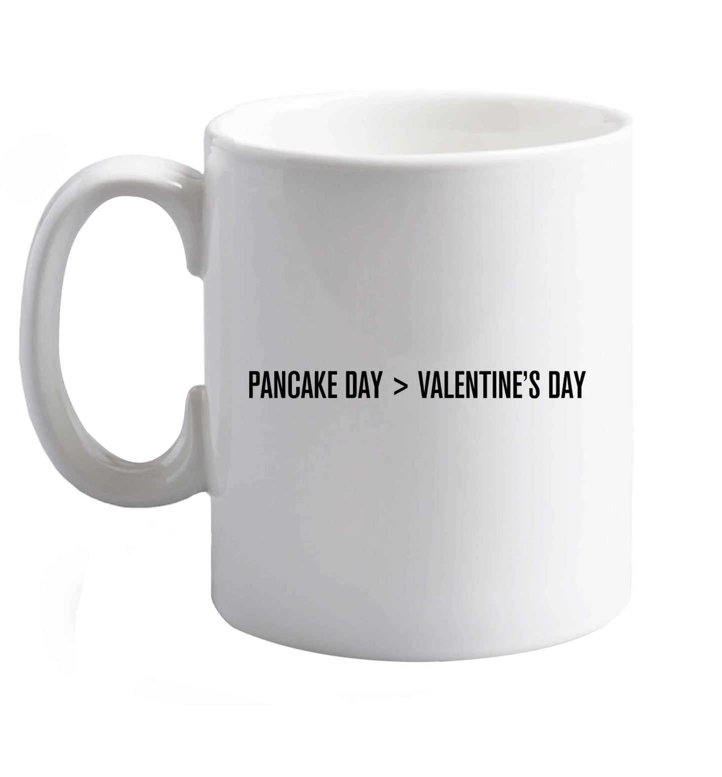 10 oz Pancake day > valentines day ceramic mug right handed
