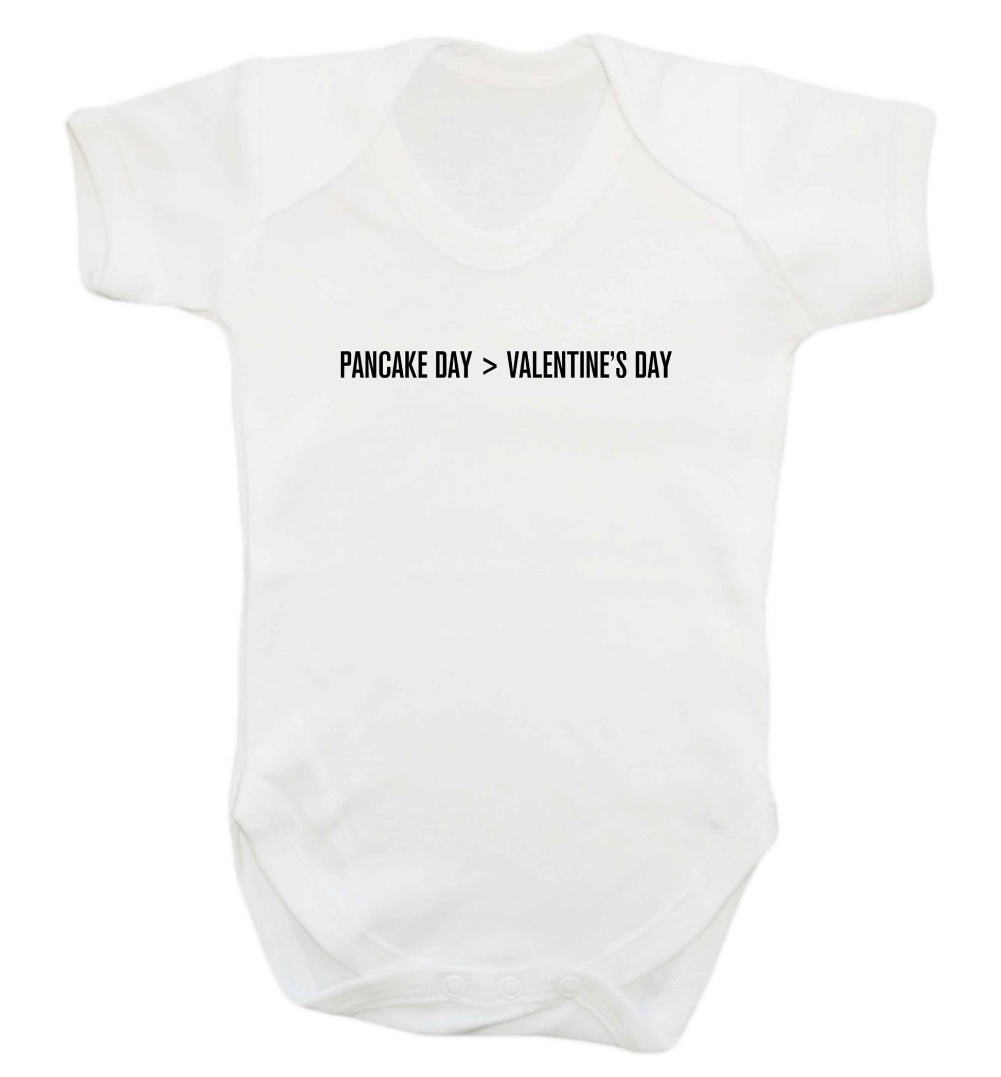 Pancake day > valentines day baby vest white 18-24 months
