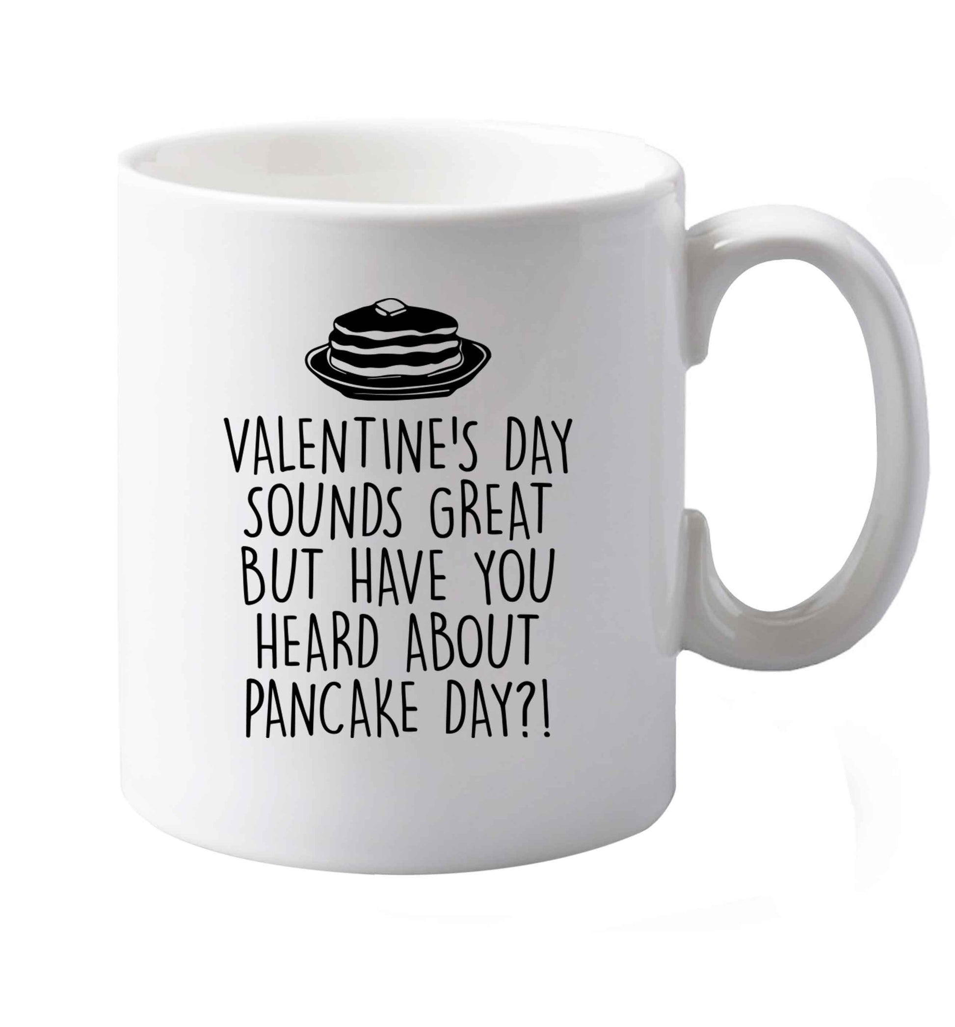 10 oz Valentine's Day Great Heard Pancake Day ceramic mug both sides
