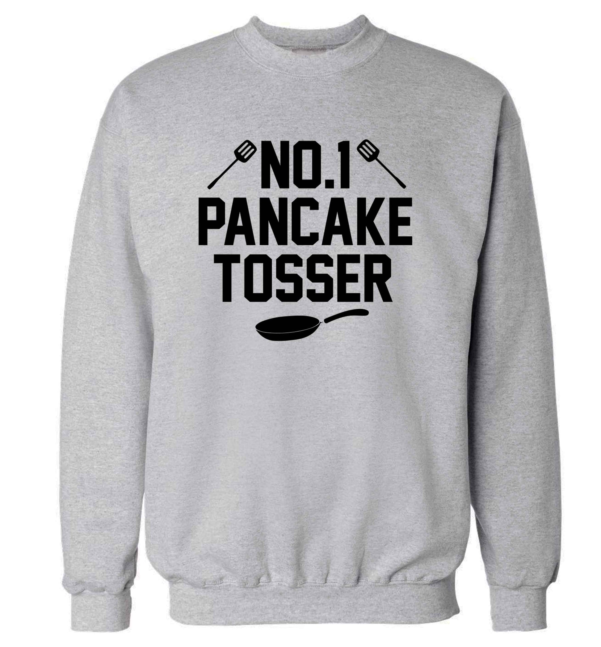 No.1 Pancake tosser adult's unisex grey sweater 2XL