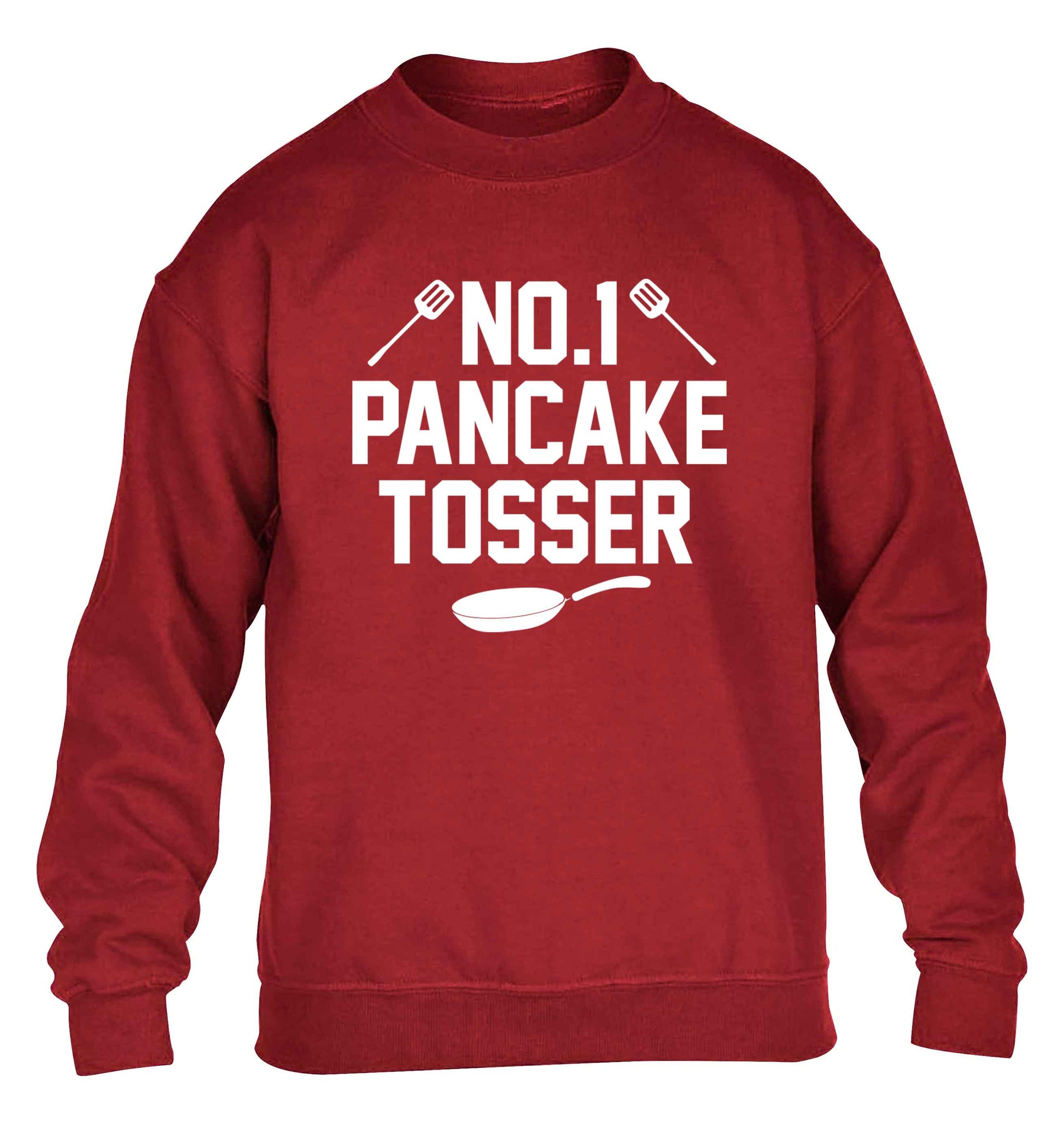 No.1 Pancake tosser children's grey sweater 12-13 Years