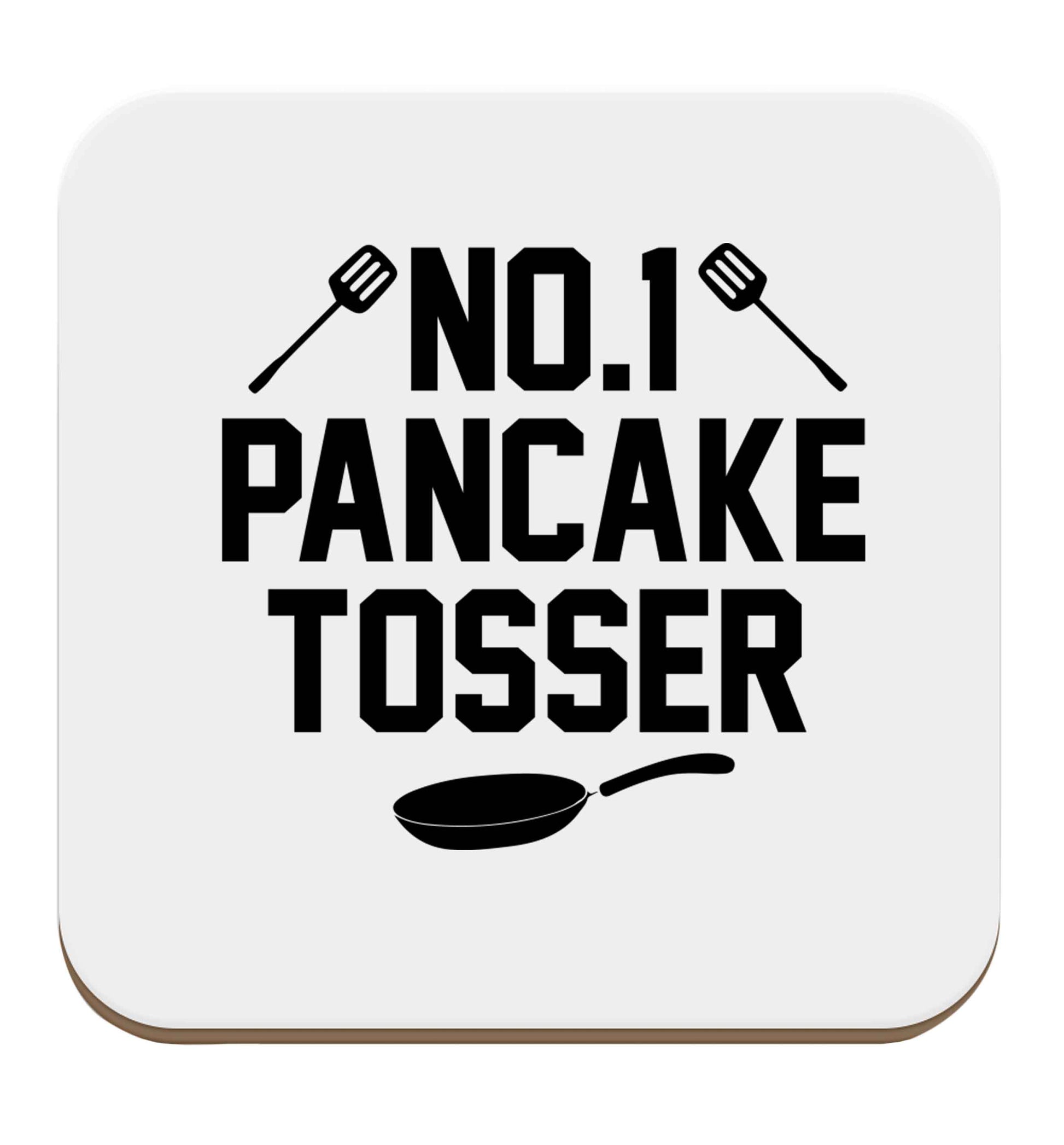 No.1 Pancake tosser set of four coasters