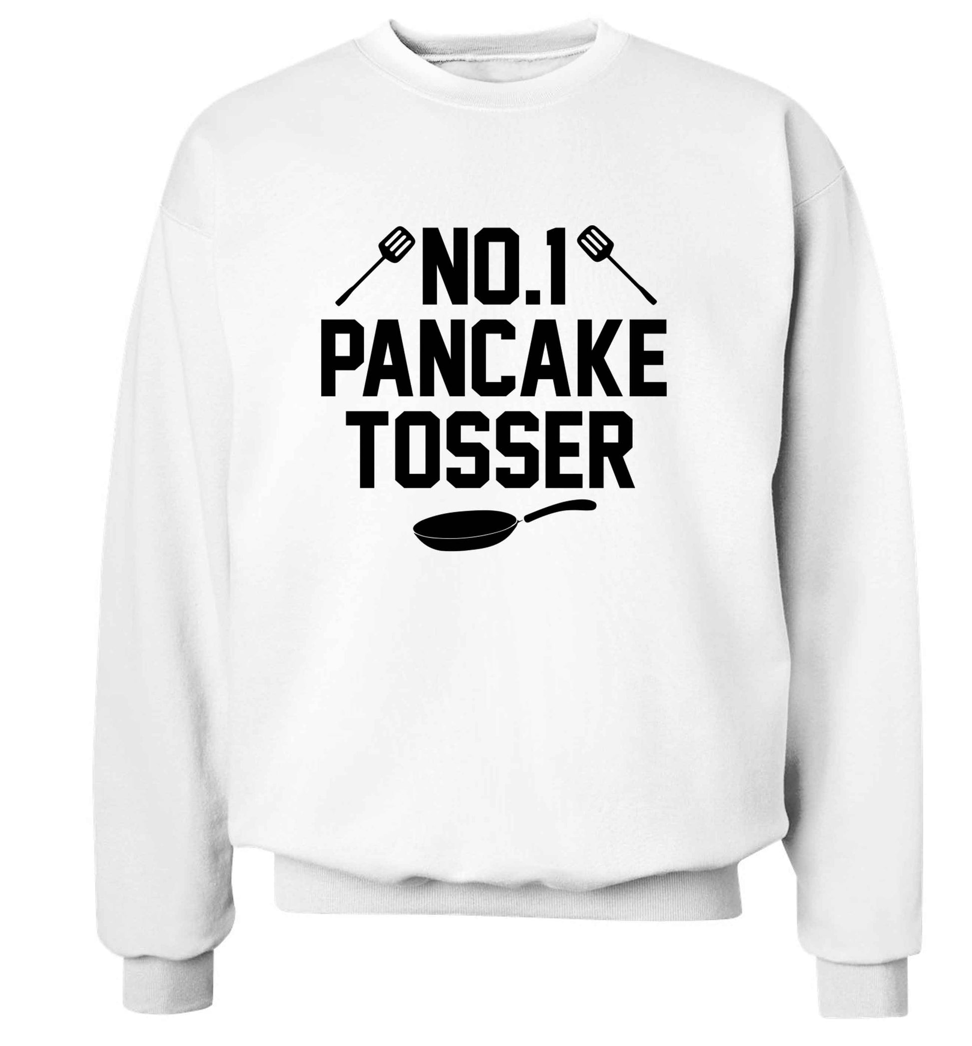No.1 Pancake tosser adult's unisex white sweater 2XL