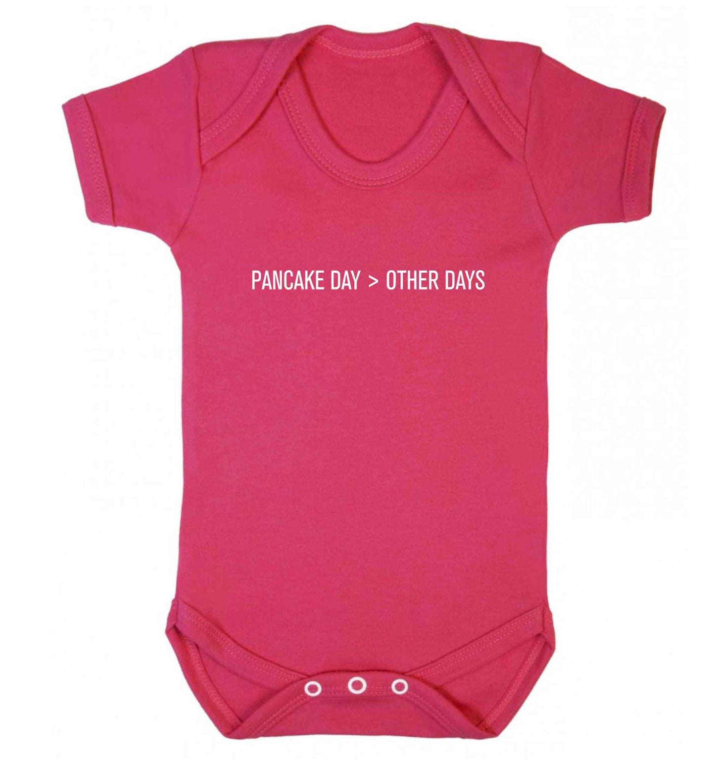 Pancake day > other days baby vest dark pink 18-24 months