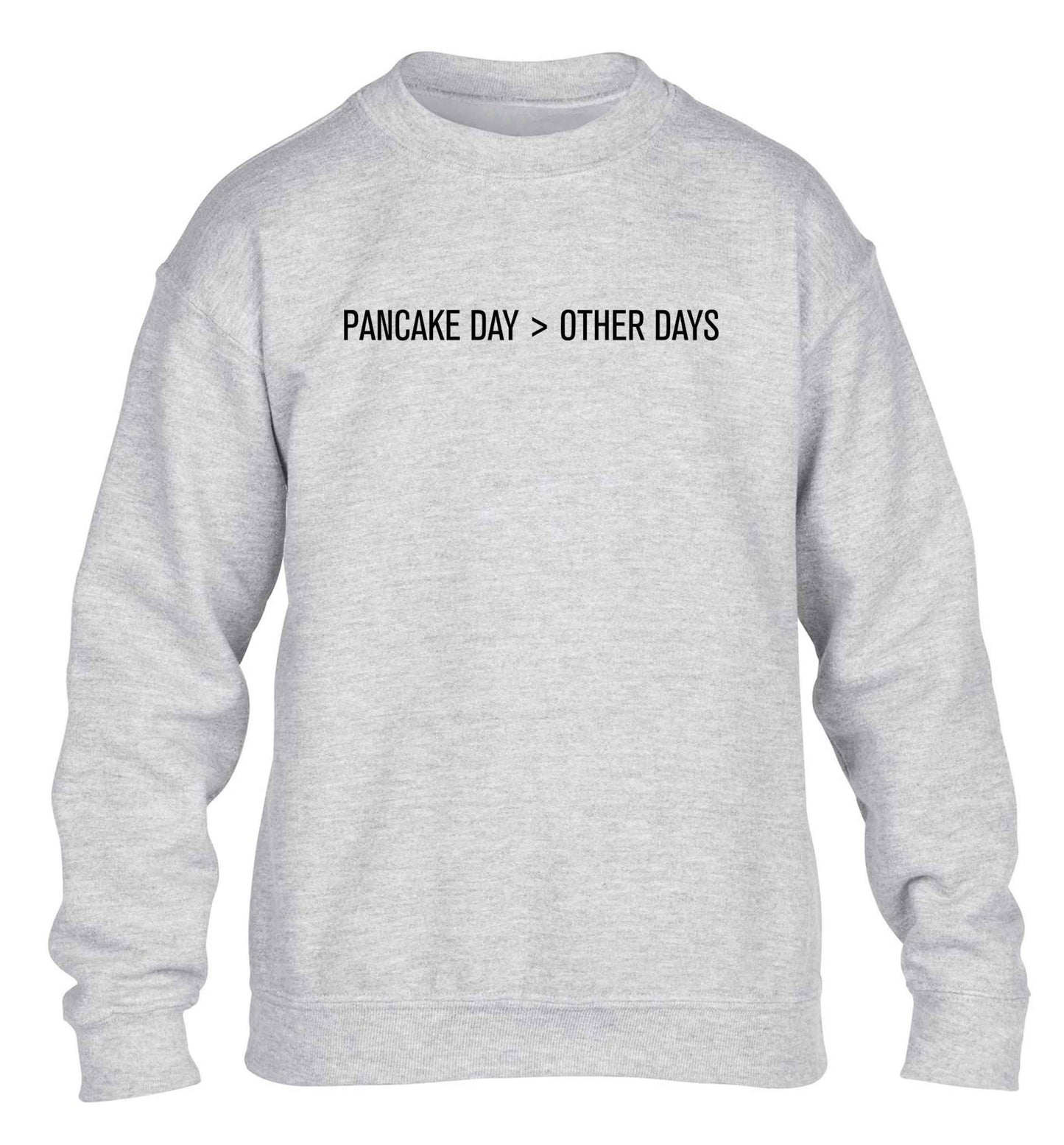 Pancake day > other days children's grey sweater 12-13 Years