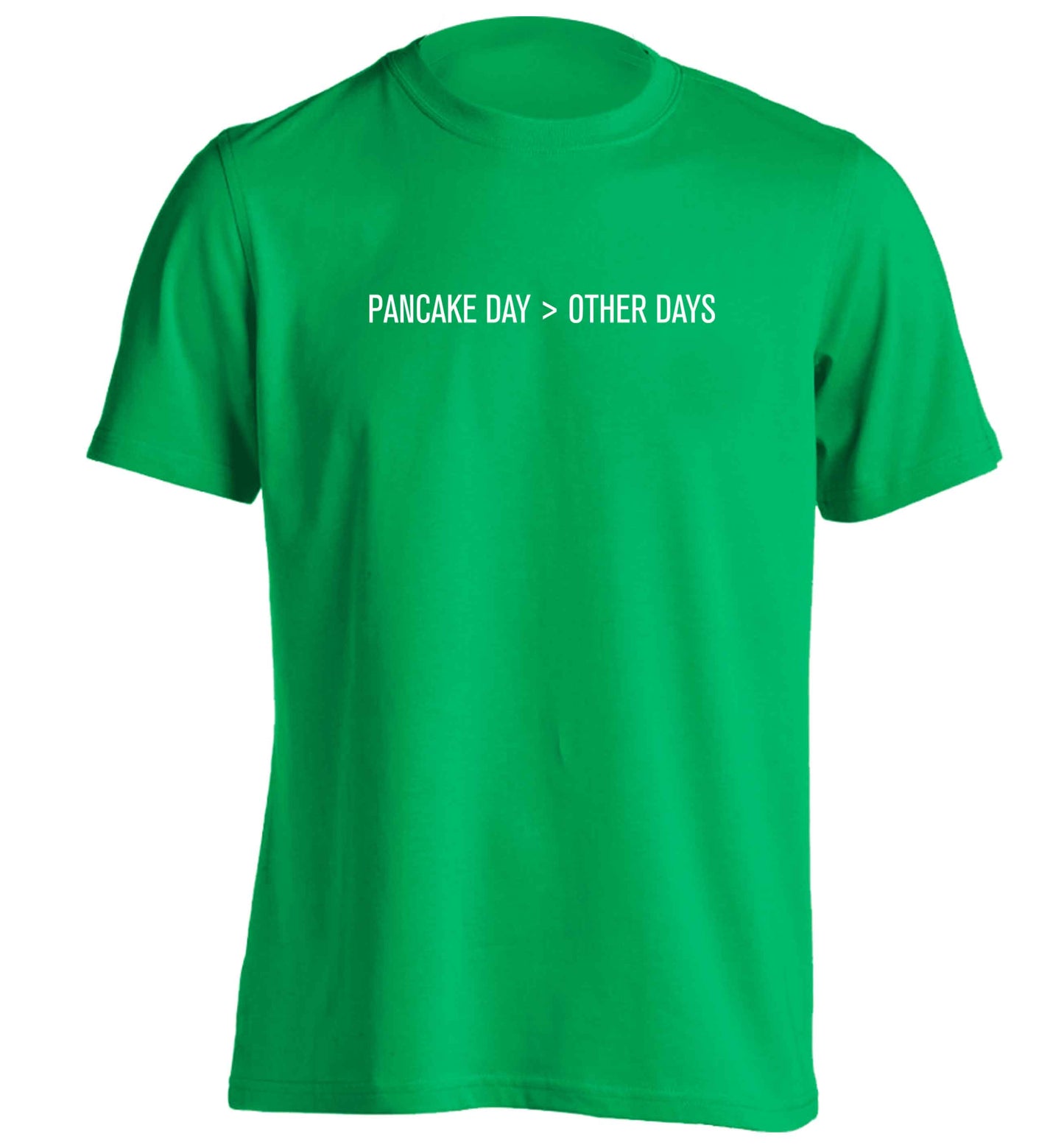 Pancake day > other days adults unisex green Tshirt 2XL