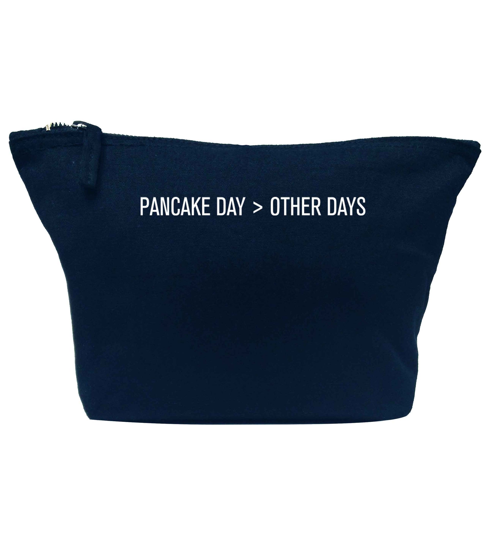 Pancake day > other days navy makeup bag