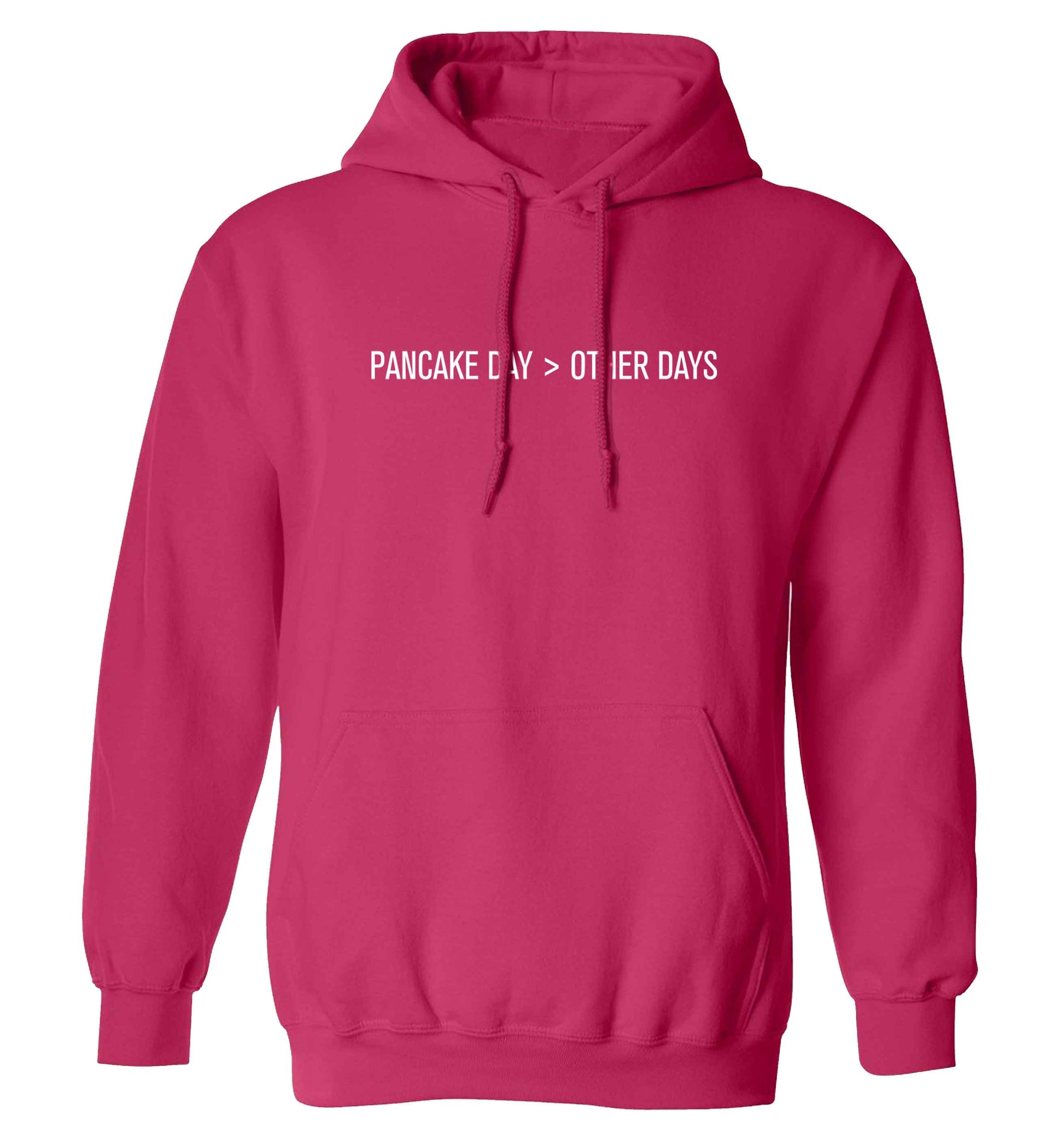Pancake day > other days adults unisex pink hoodie 2XL