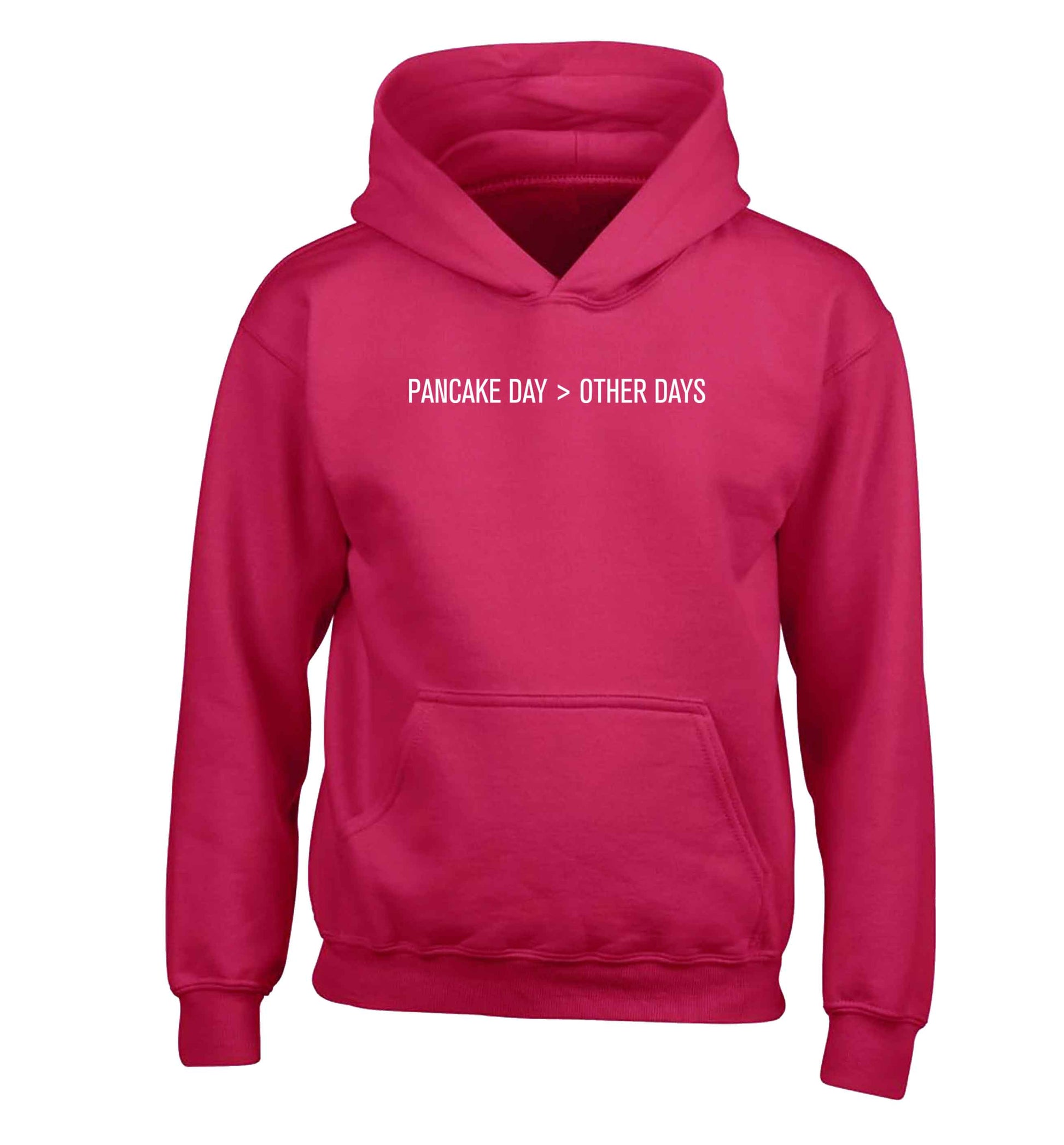 Pancake day > other days children's pink hoodie 12-13 Years