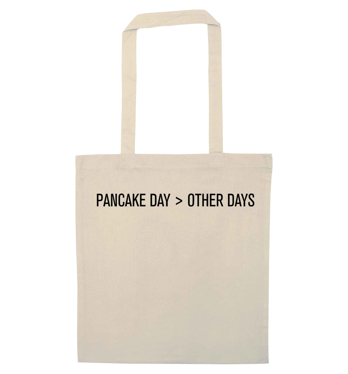 Pancake day > other days natural tote bag