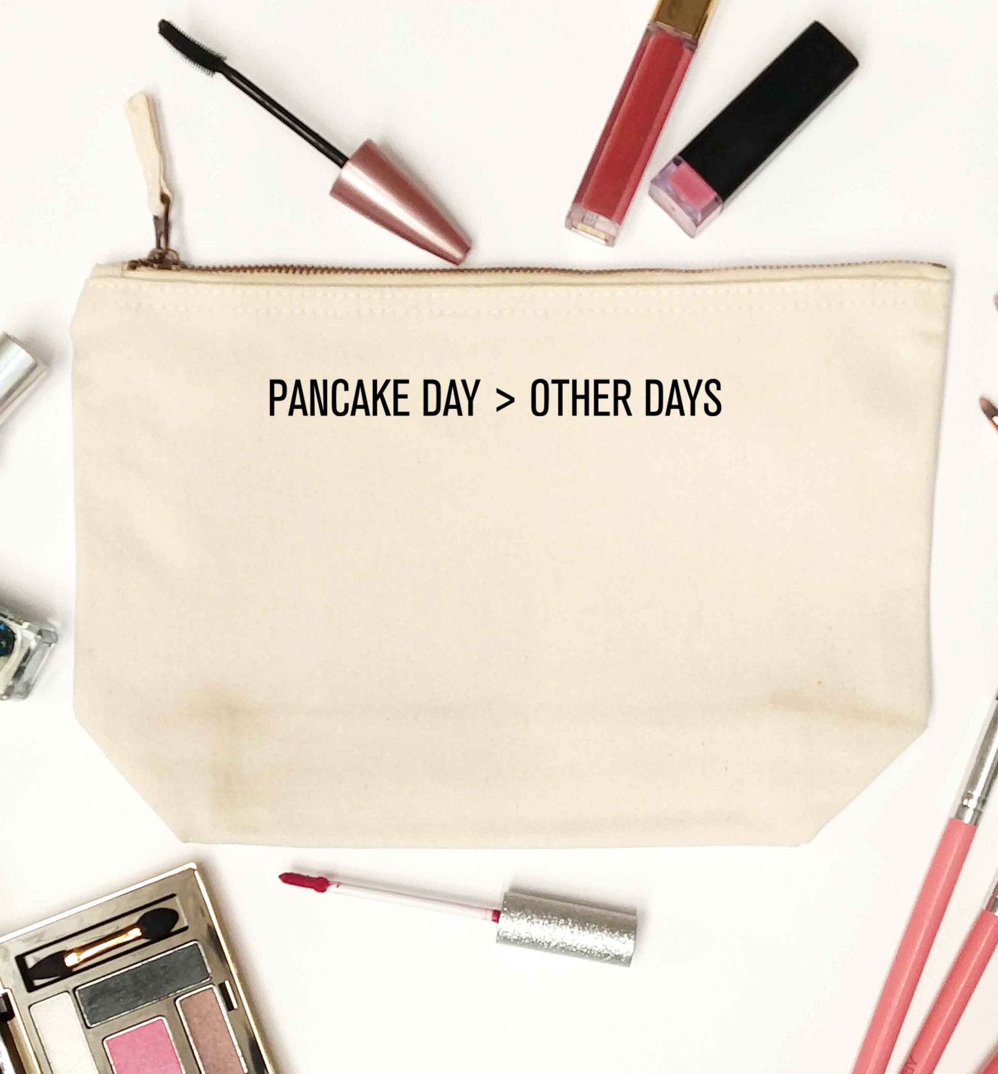 Pancake day > other days natural makeup bag