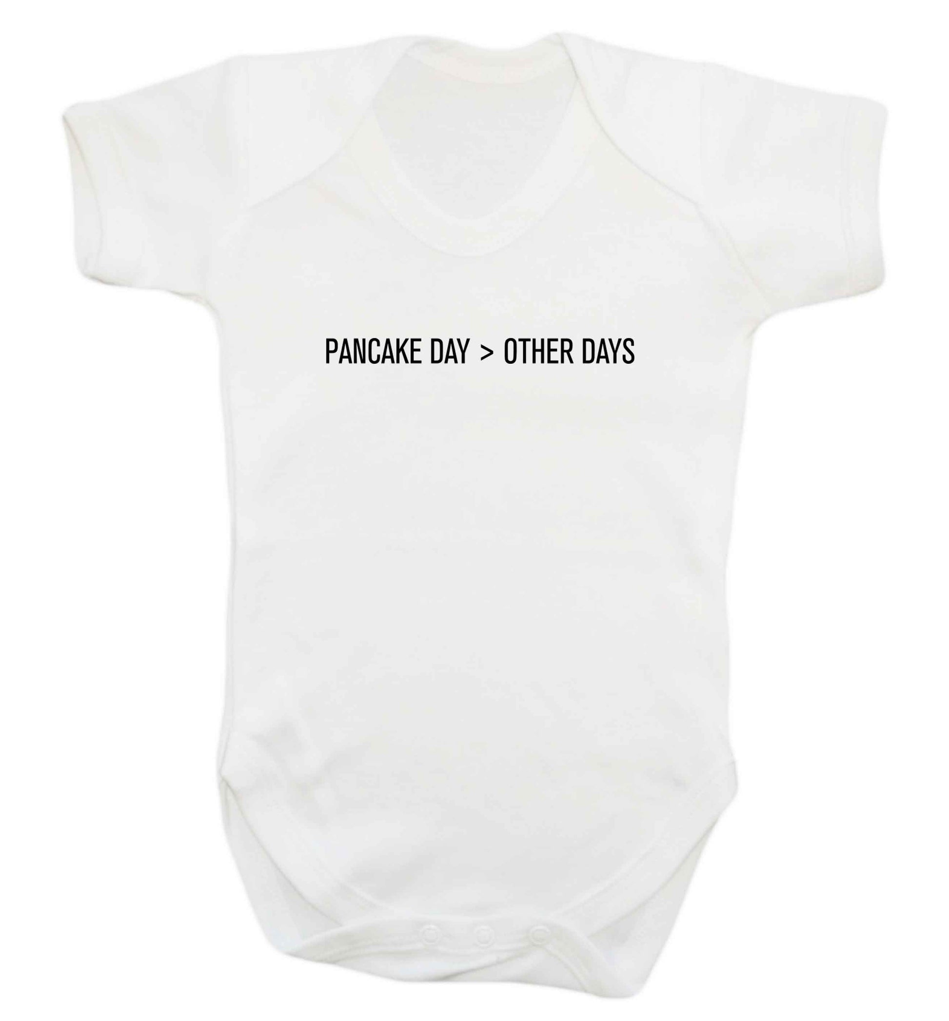 Pancake day > other days baby vest white 18-24 months