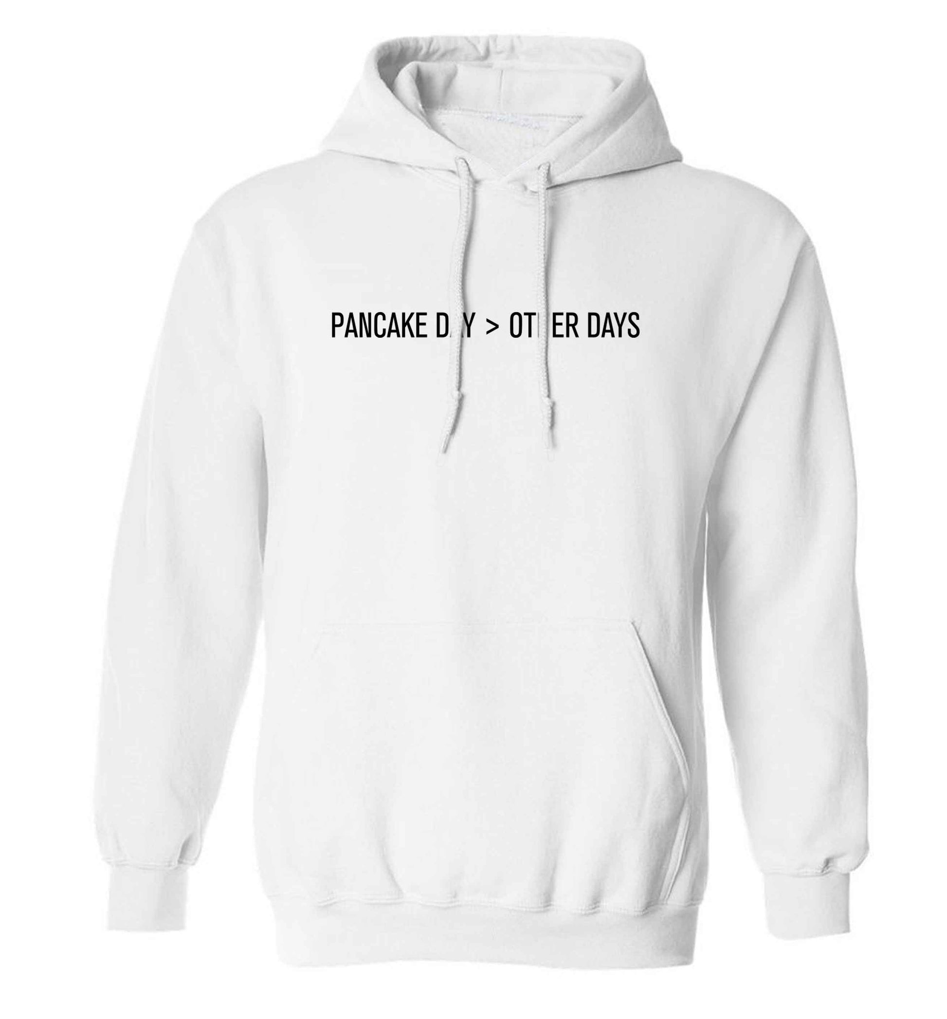Pancake day > other days adults unisex white hoodie 2XL