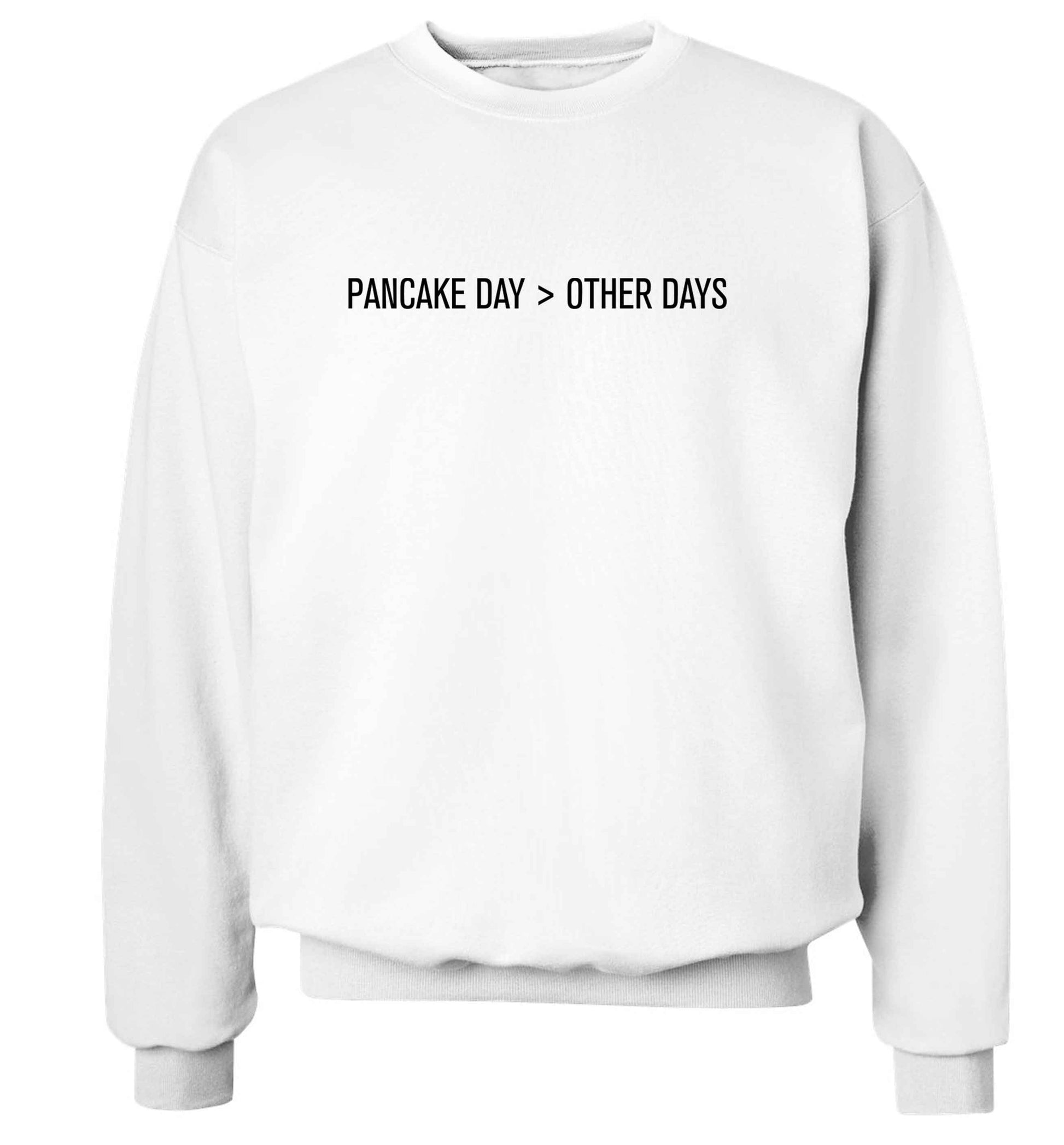 Pancake day > other days adult's unisex white sweater 2XL