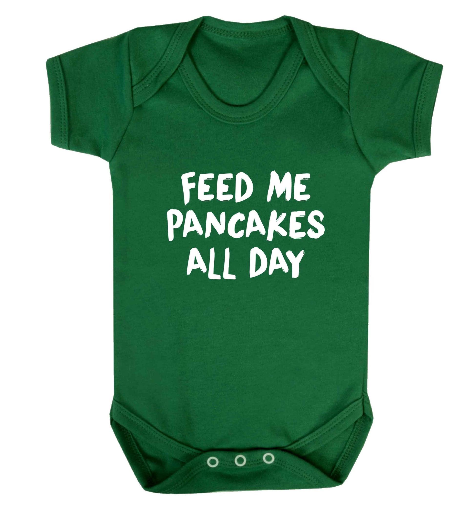 Feed me pancakes all day baby vest green 18-24 months