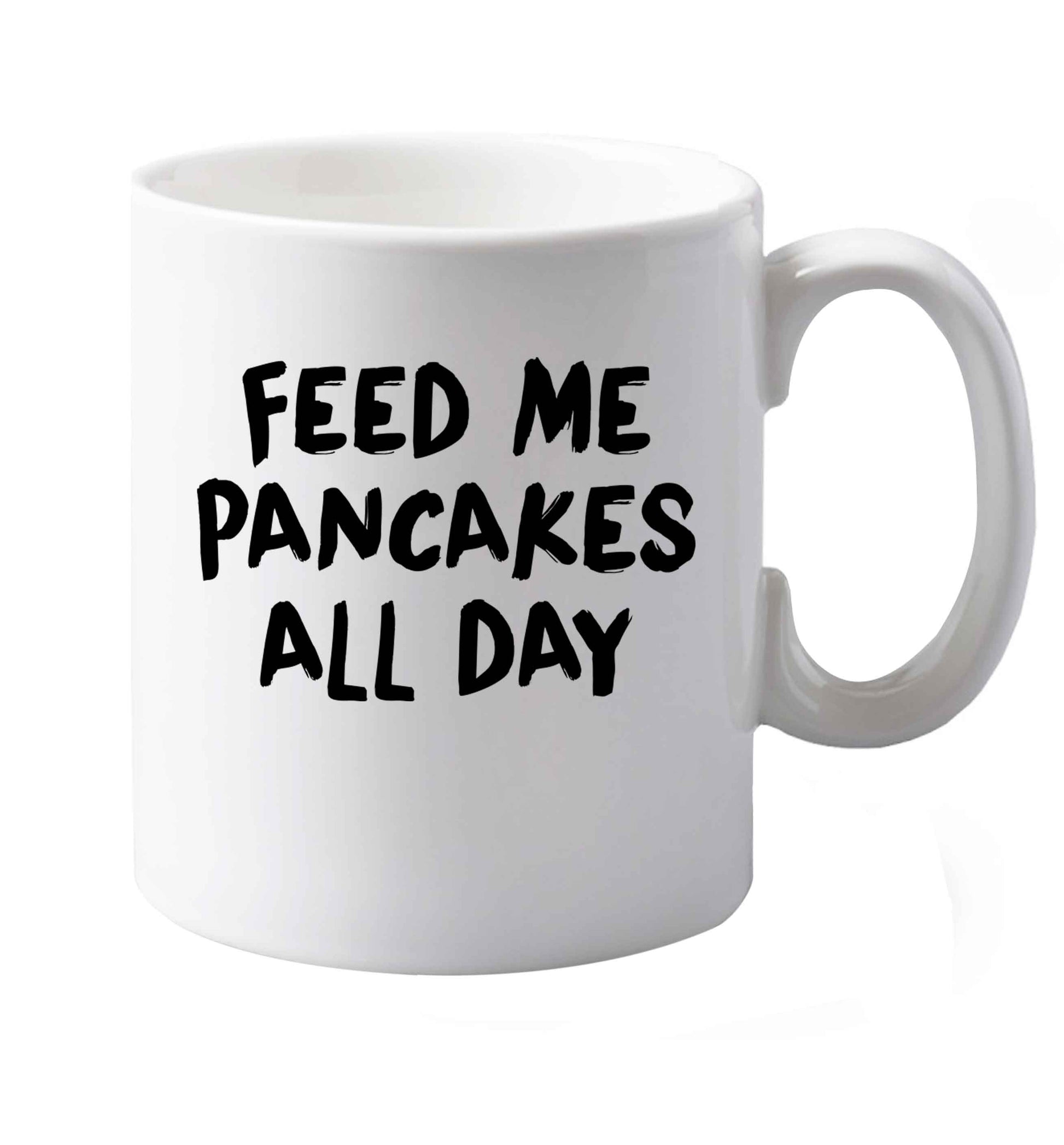 10 oz I Love Pancakes ceramic mug both sides