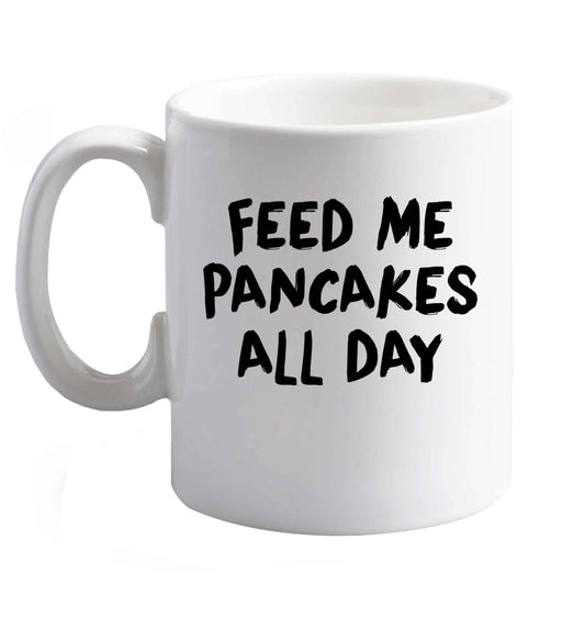10 oz I Love Pancakes ceramic mug right handed