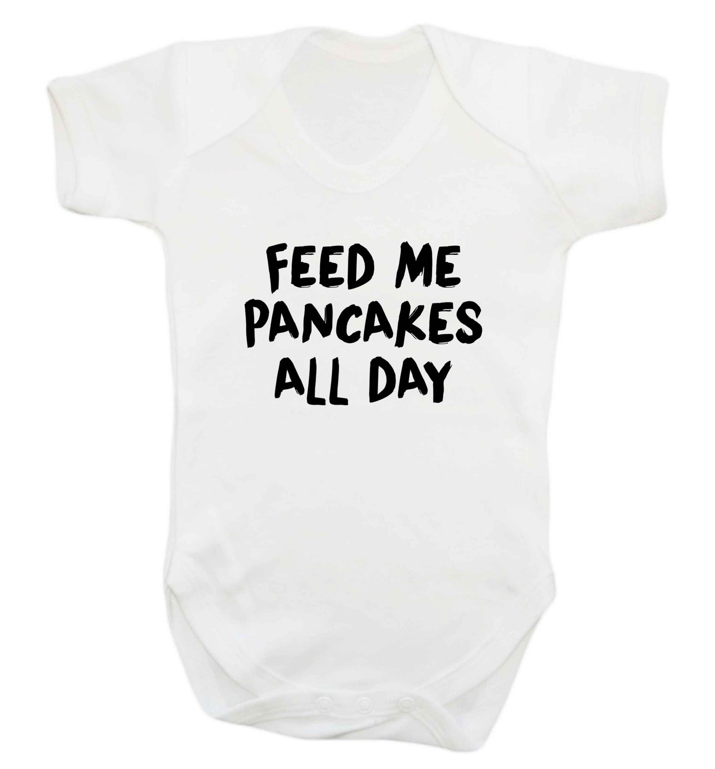 Feed me pancakes all day baby vest white 18-24 months