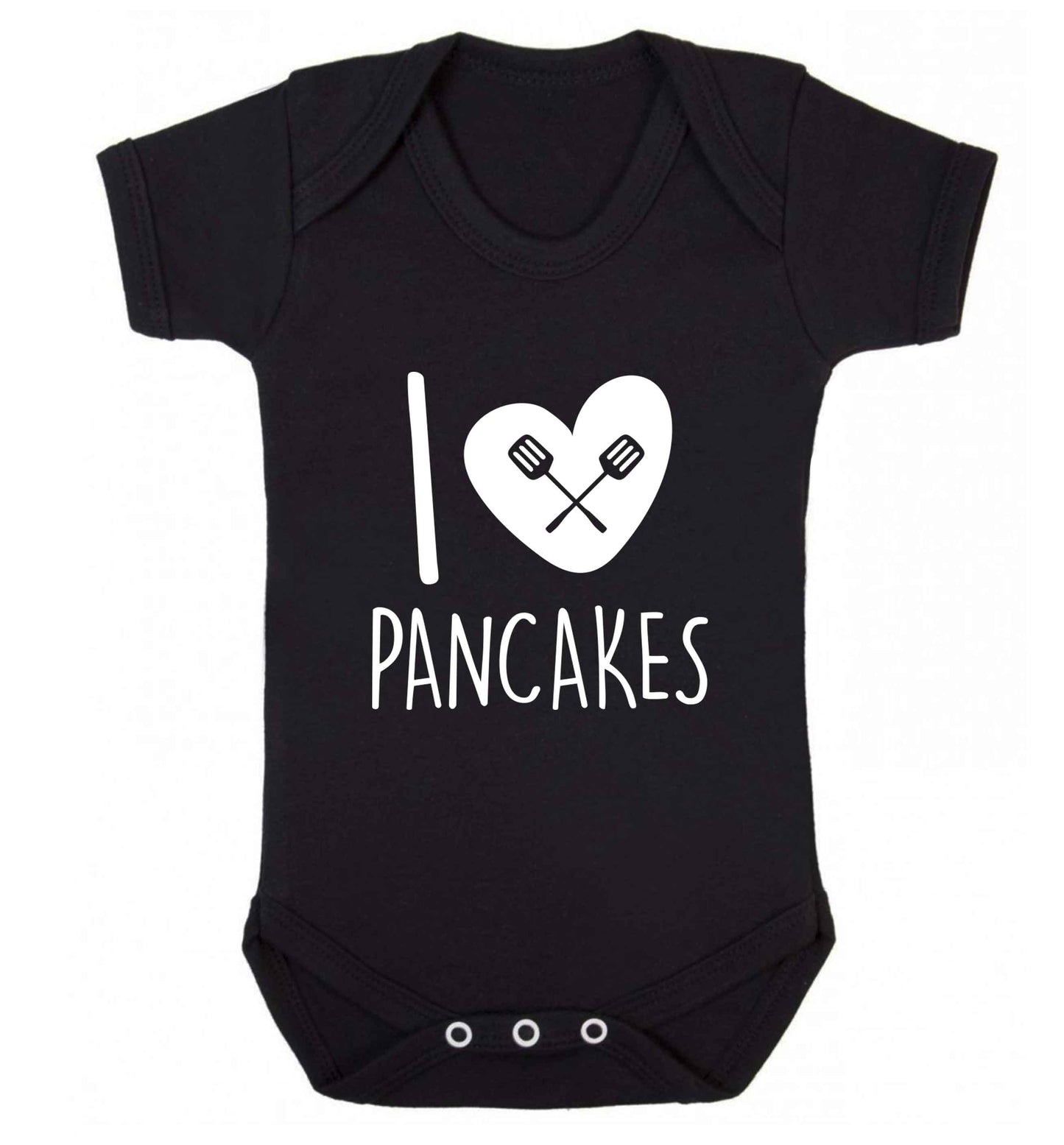 I love pancakes baby vest black 18-24 months