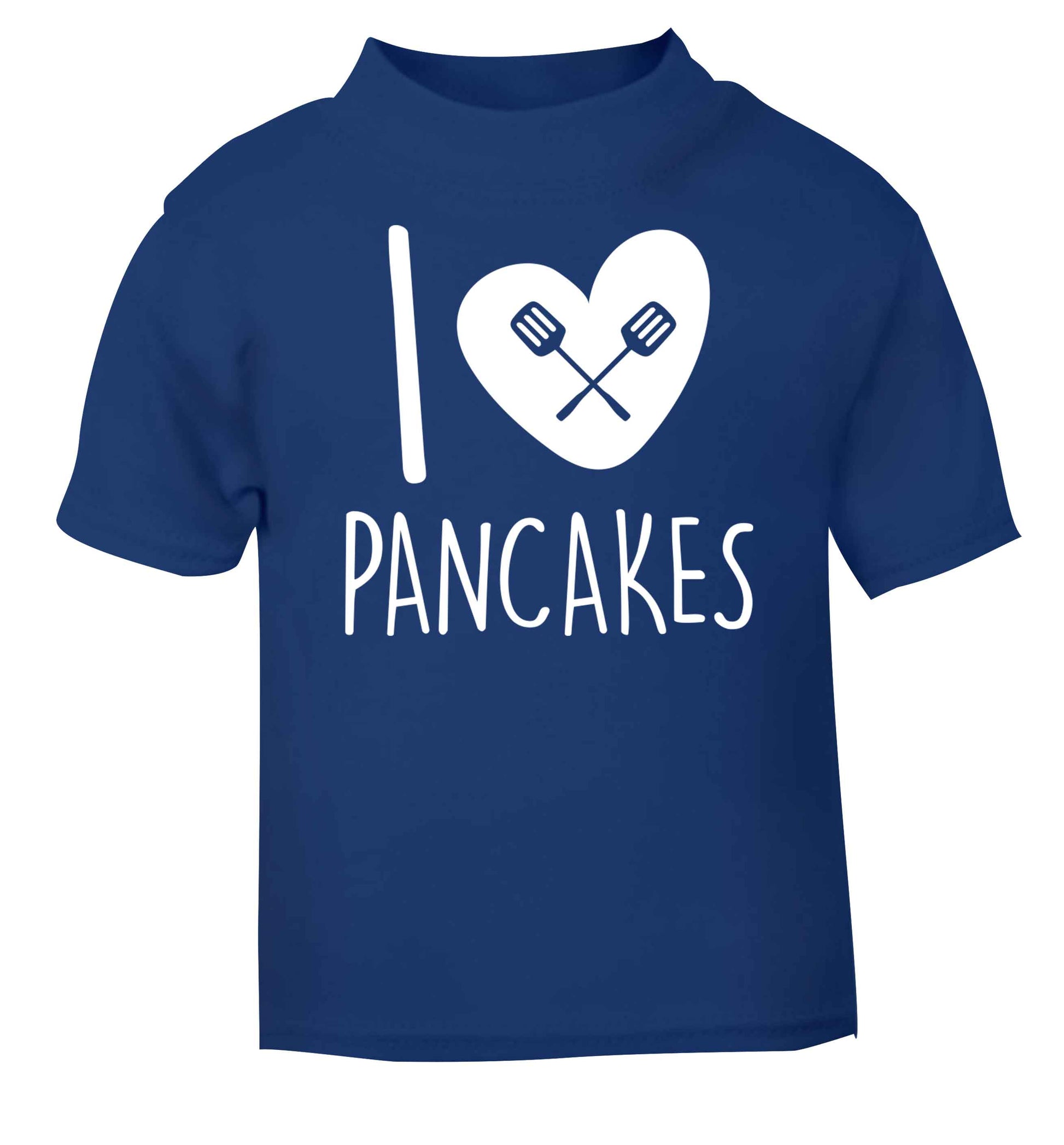 I love pancakes blue baby toddler Tshirt 2 Years