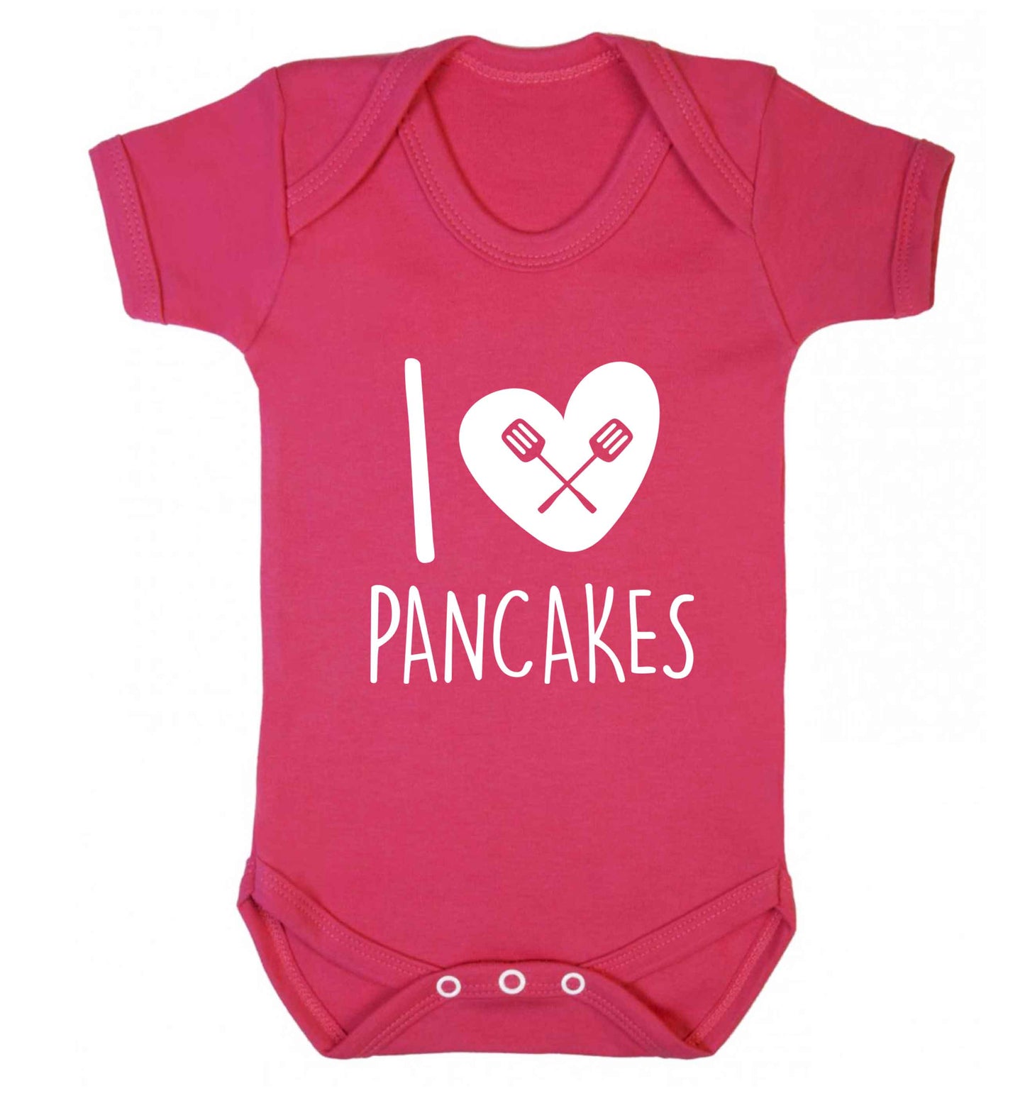 I love pancakes baby vest dark pink 18-24 months