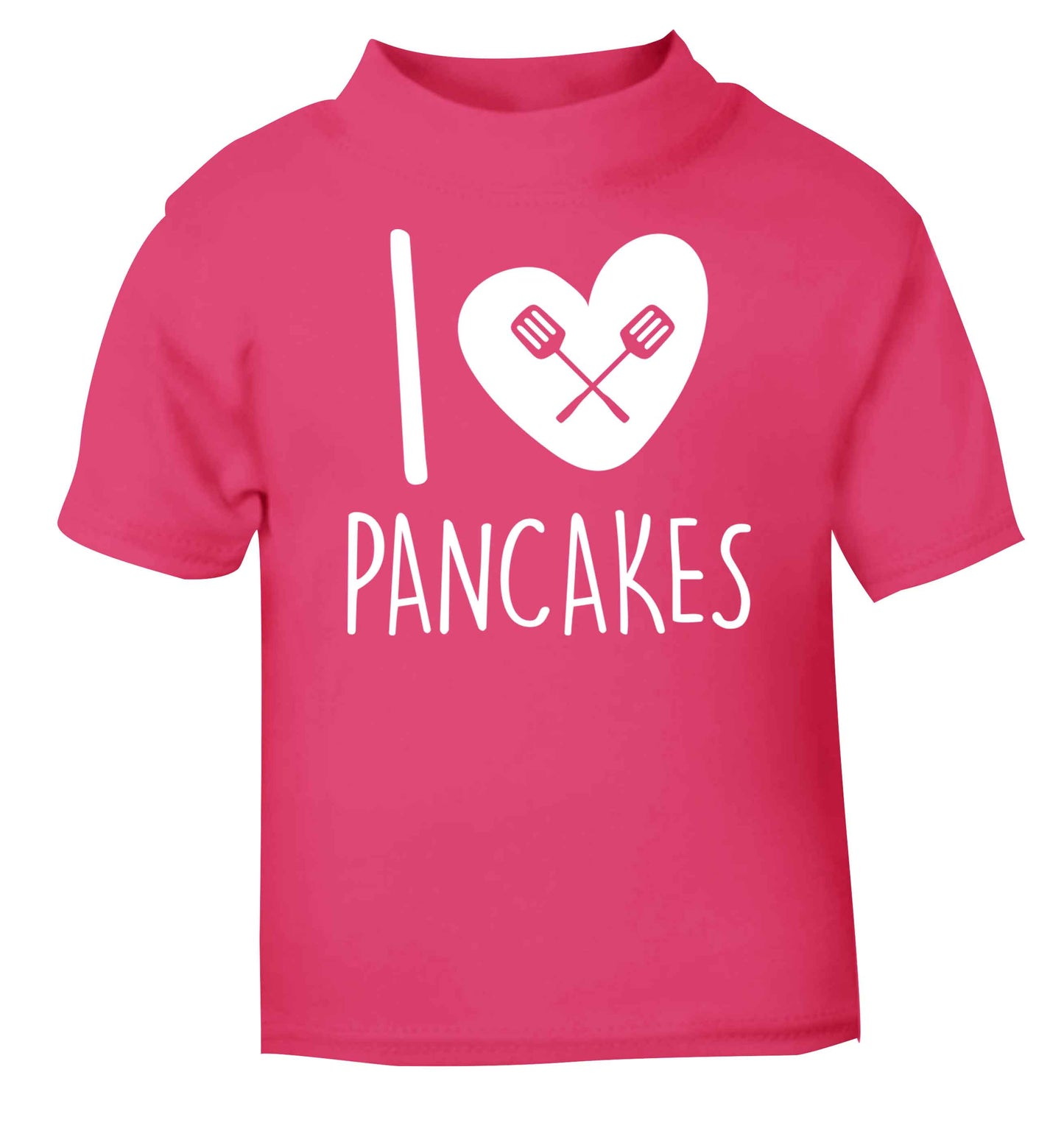 I love pancakes pink baby toddler Tshirt 2 Years