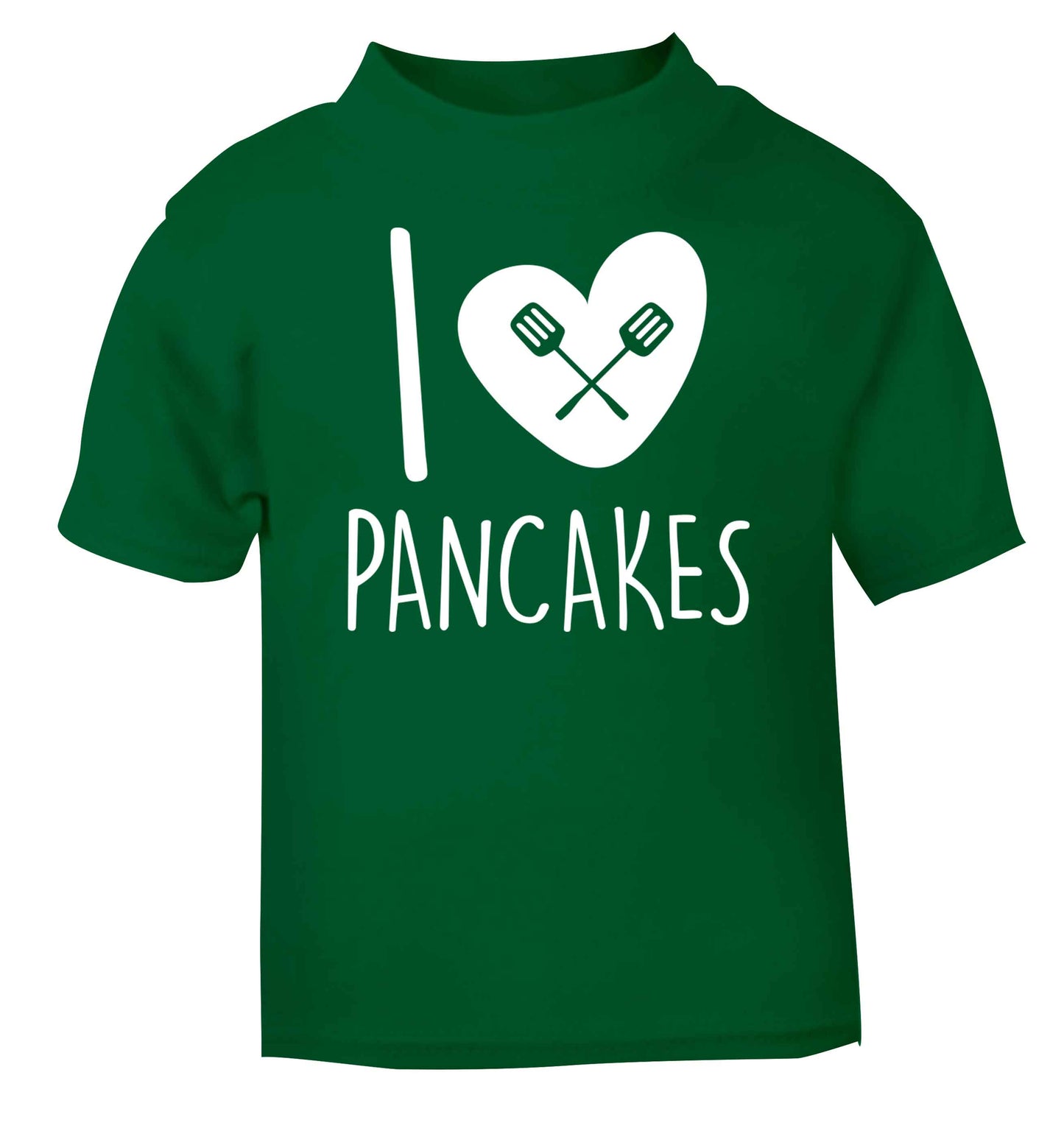 I love pancakes green baby toddler Tshirt 2 Years