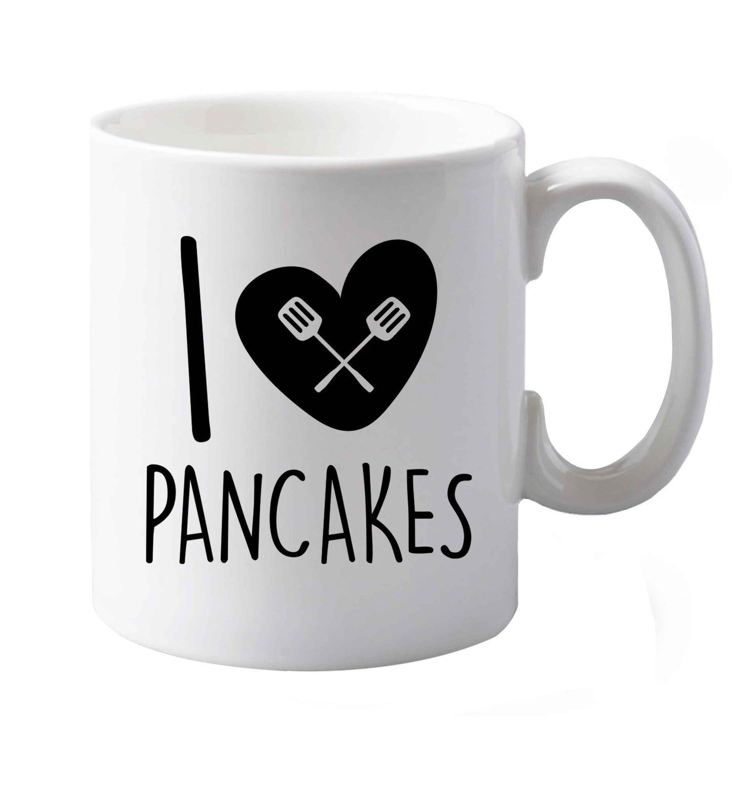 10 oz I Love Pancakes ceramic mug both sides