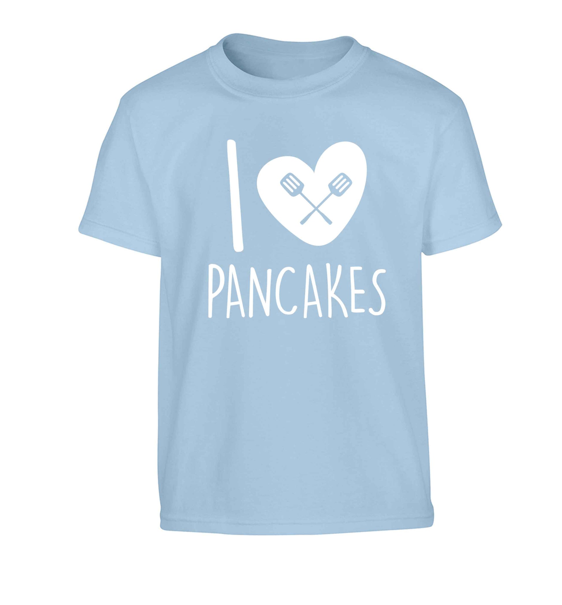 I love pancakes Children's light blue Tshirt 12-13 Years