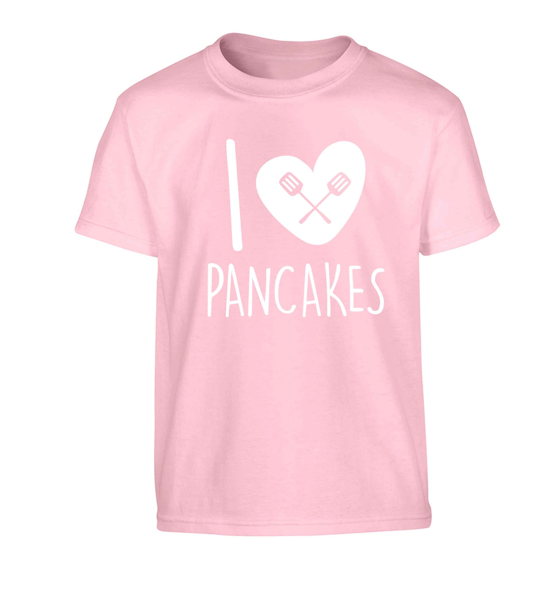 I love pancakes Children's light pink Tshirt 12-13 Years