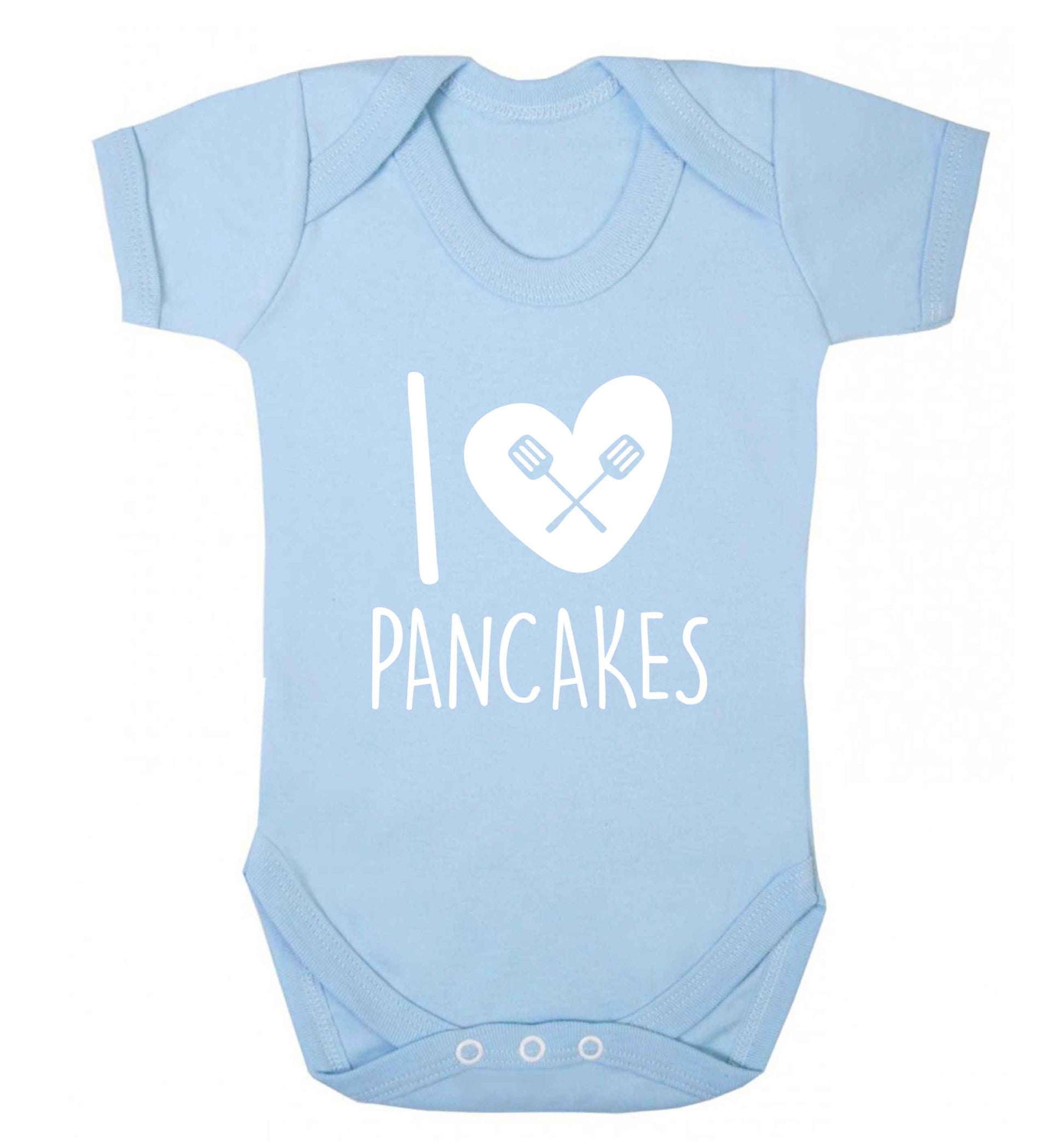 I love pancakes baby vest pale blue 18-24 months