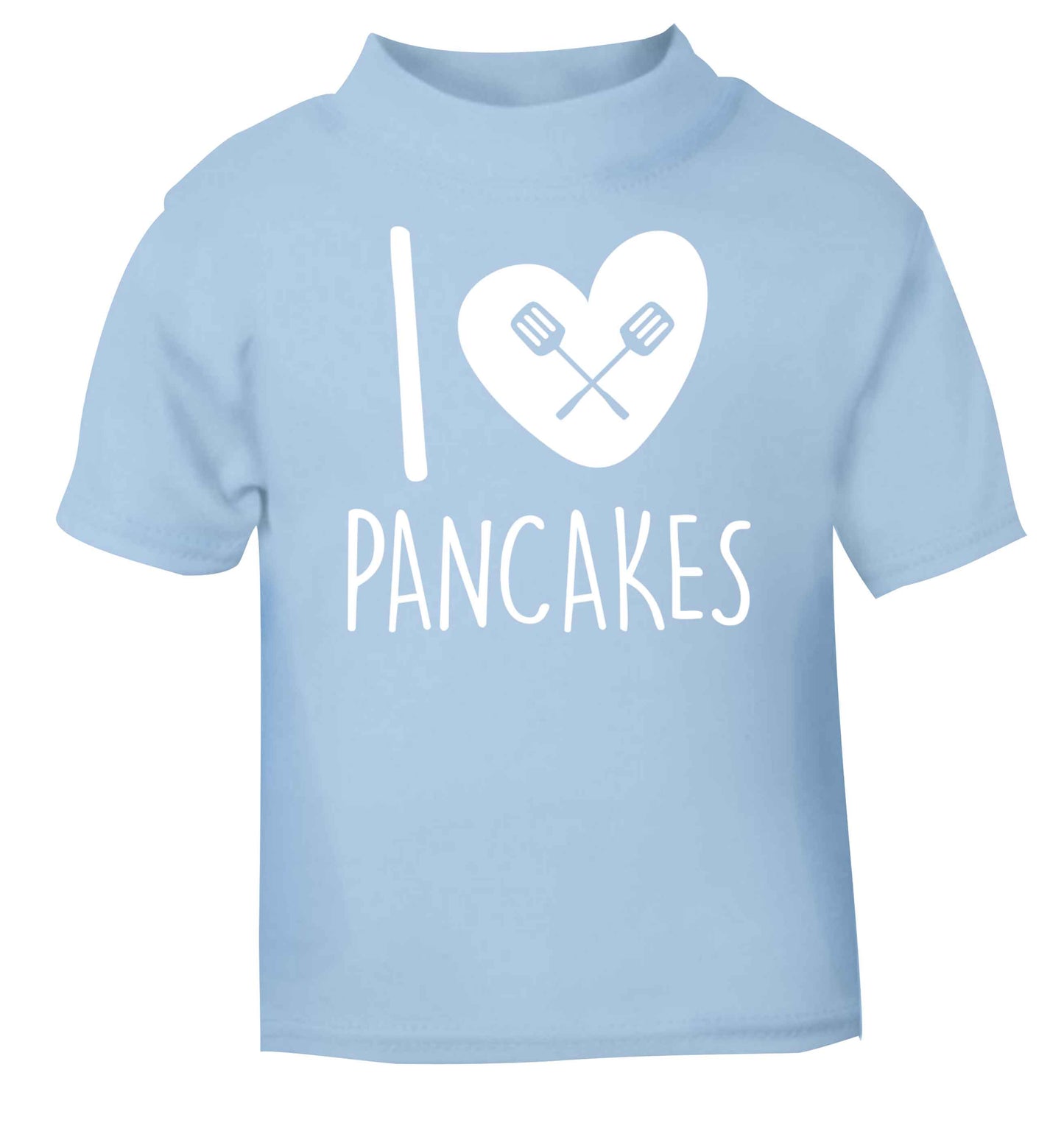 I love pancakes light blue baby toddler Tshirt 2 Years