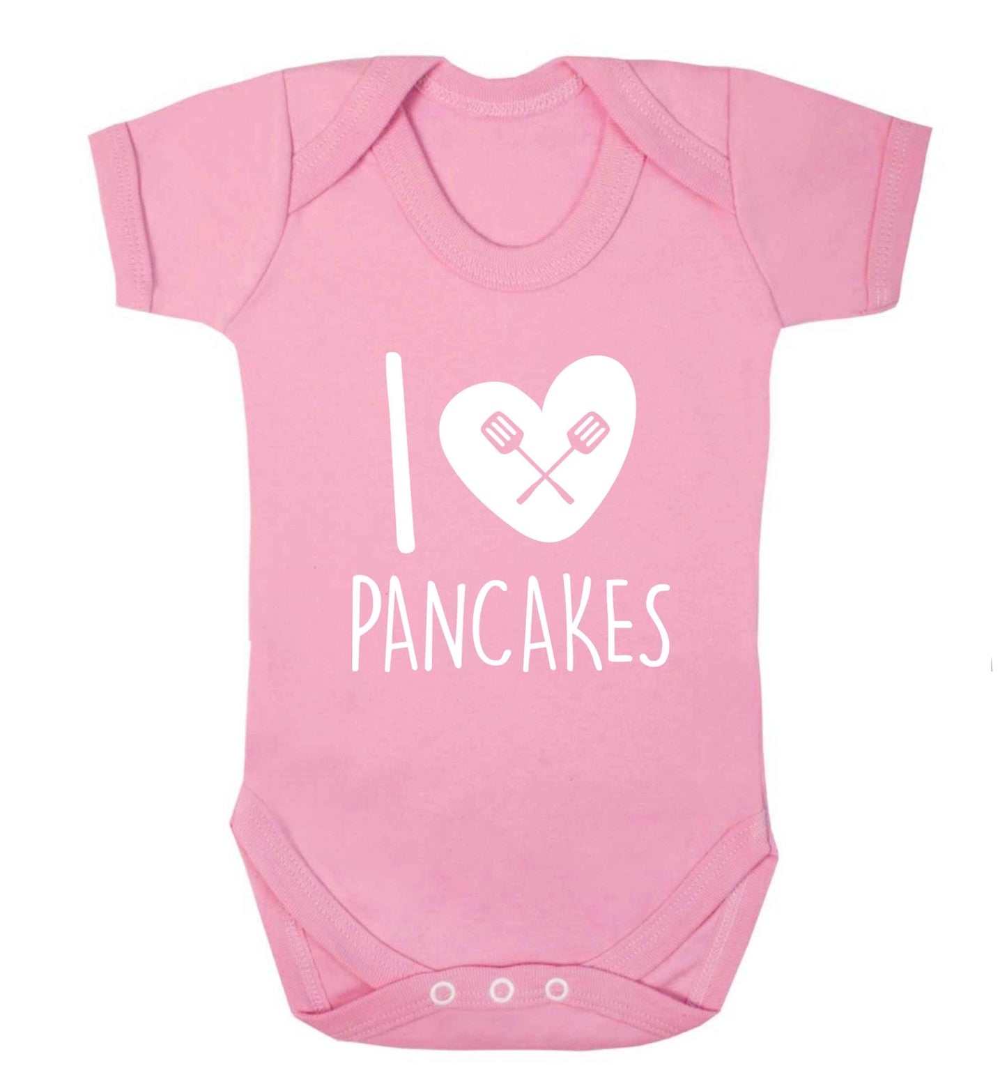 I love pancakes baby vest pale pink 18-24 months