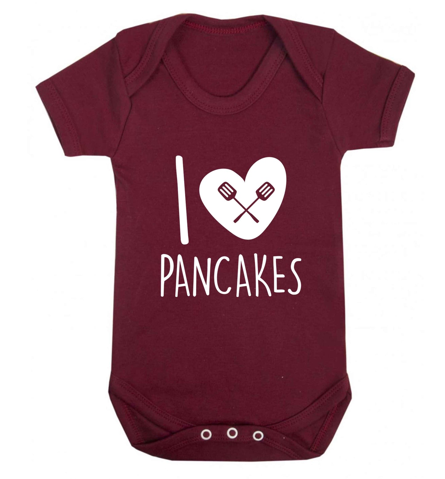 I love pancakes baby vest maroon 18-24 months