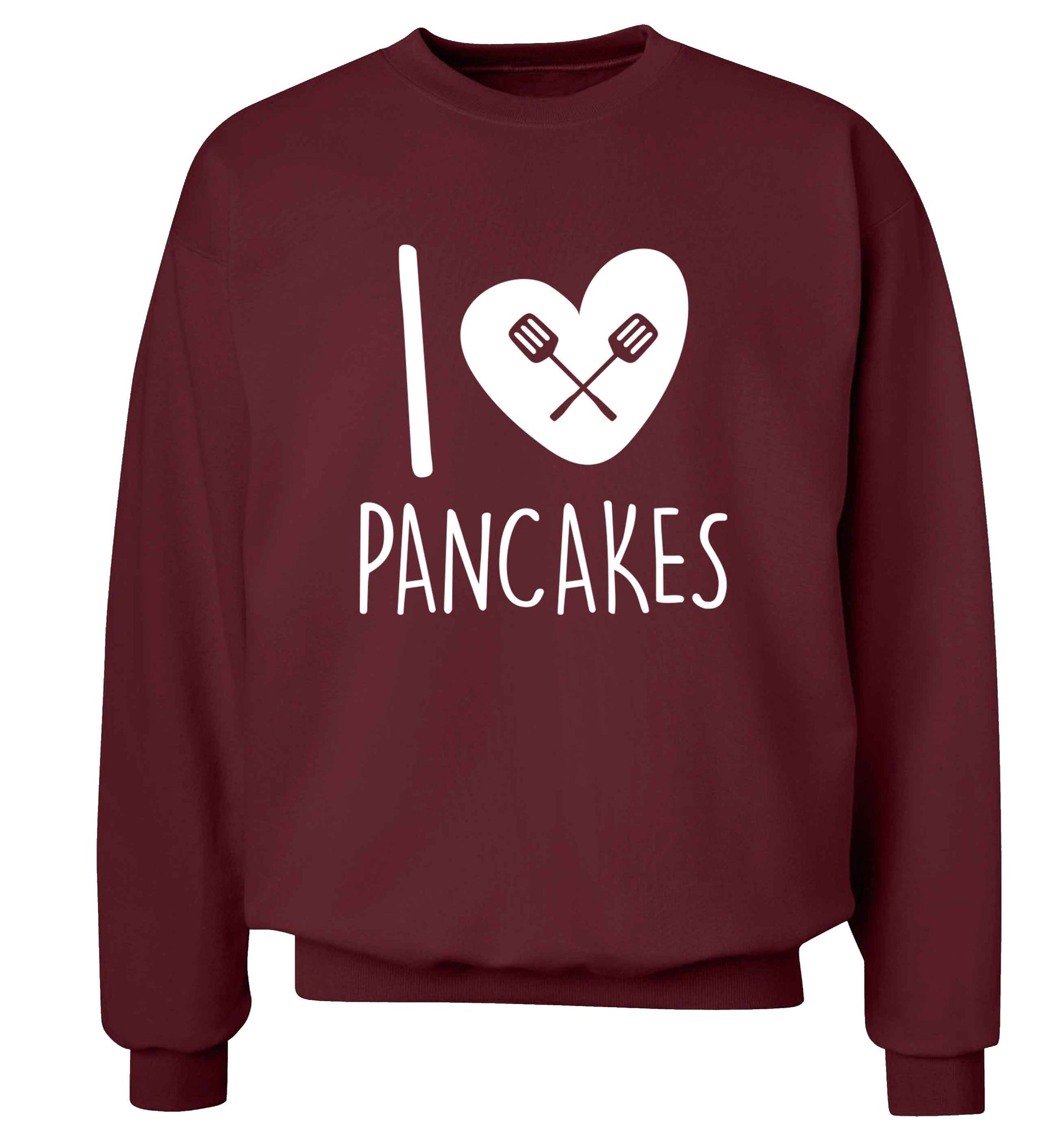 I love pancakes adult's unisex maroon sweater 2XL