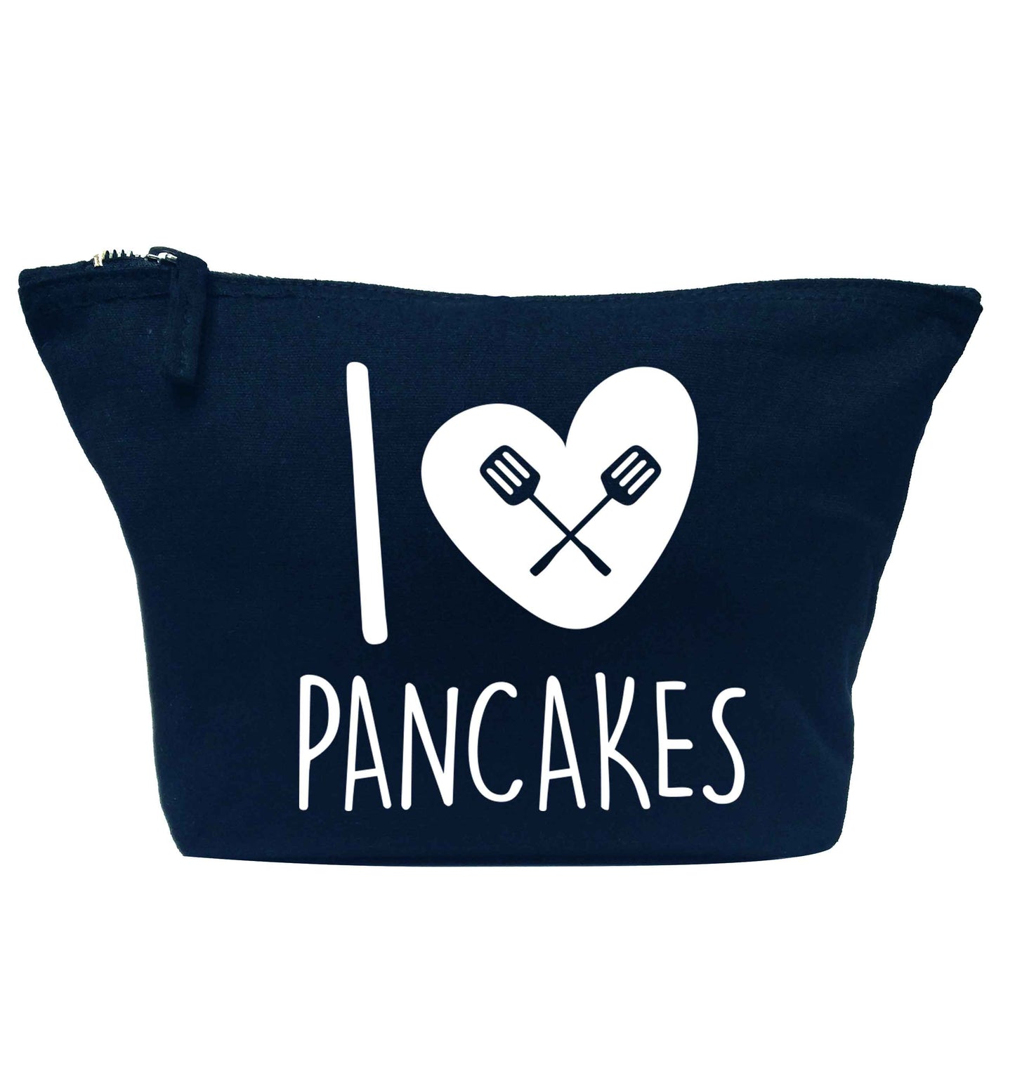 I love pancakes navy makeup bag