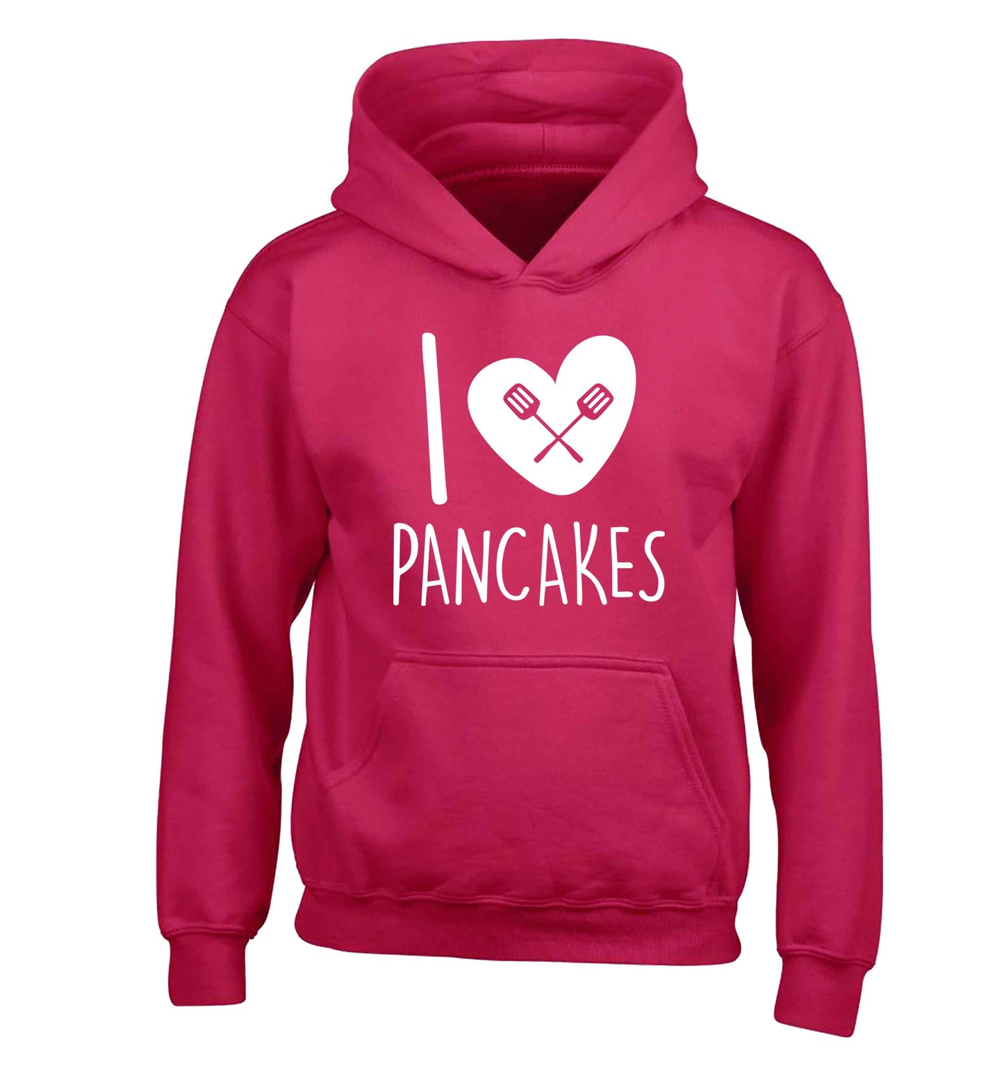 I love pancakes children's pink hoodie 12-13 Years