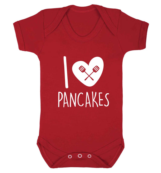 I love pancakes baby vest red 18-24 months