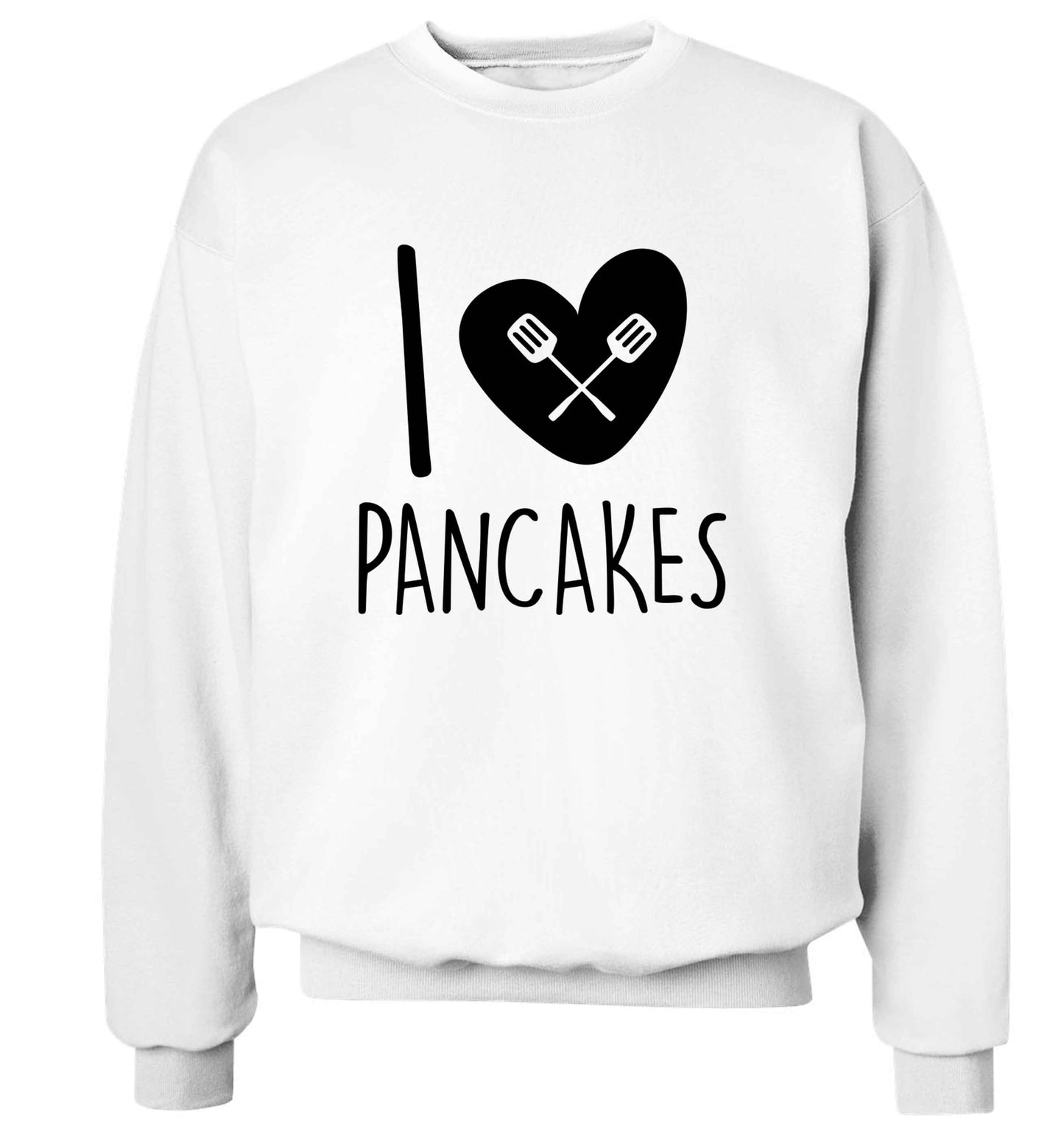 I love pancakes adult's unisex white sweater 2XL